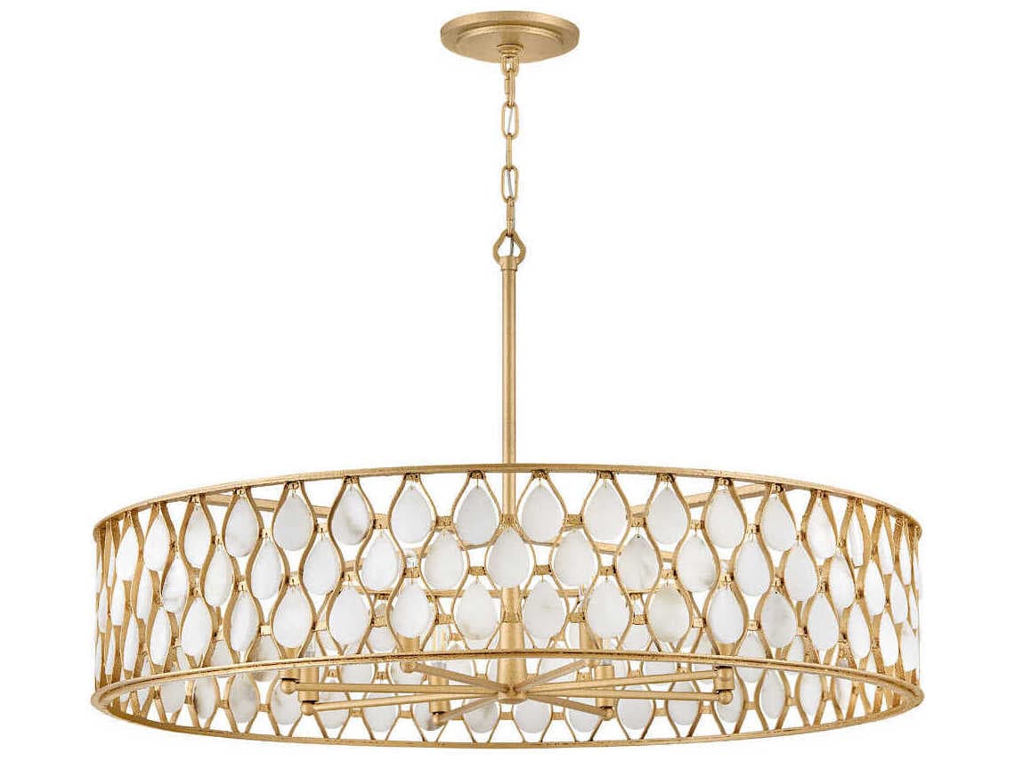 Fredrick Ramond Estie 8-Light Piastra Gold Candelabra Chandelier