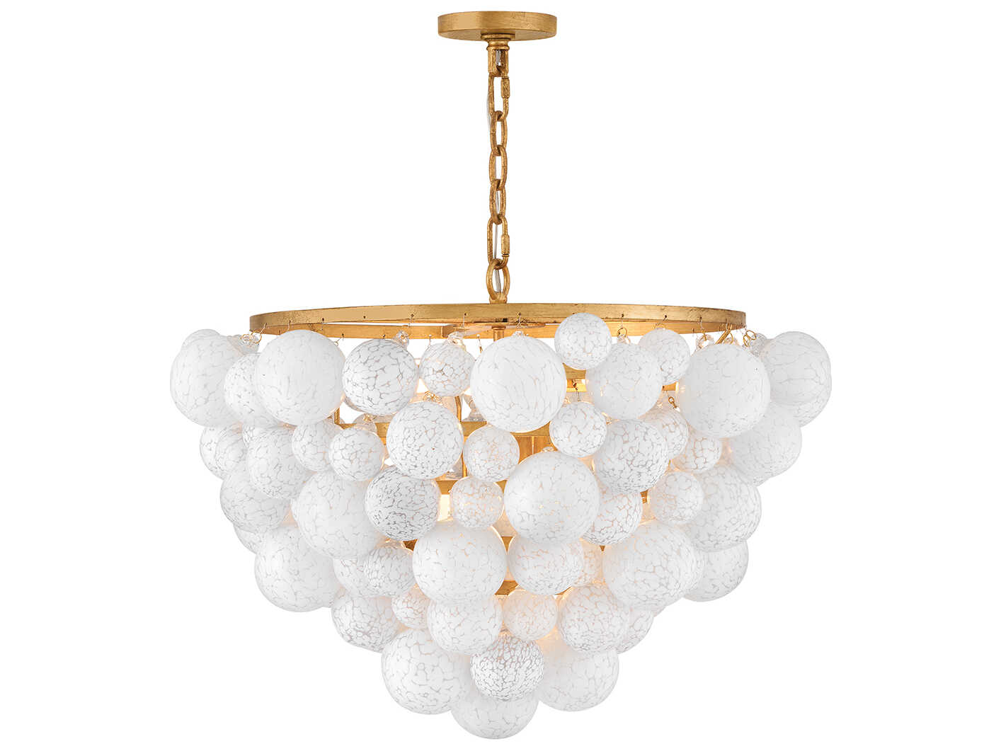 Fredrick Ramond Marabel 6-Light Distressed Brass Pendant