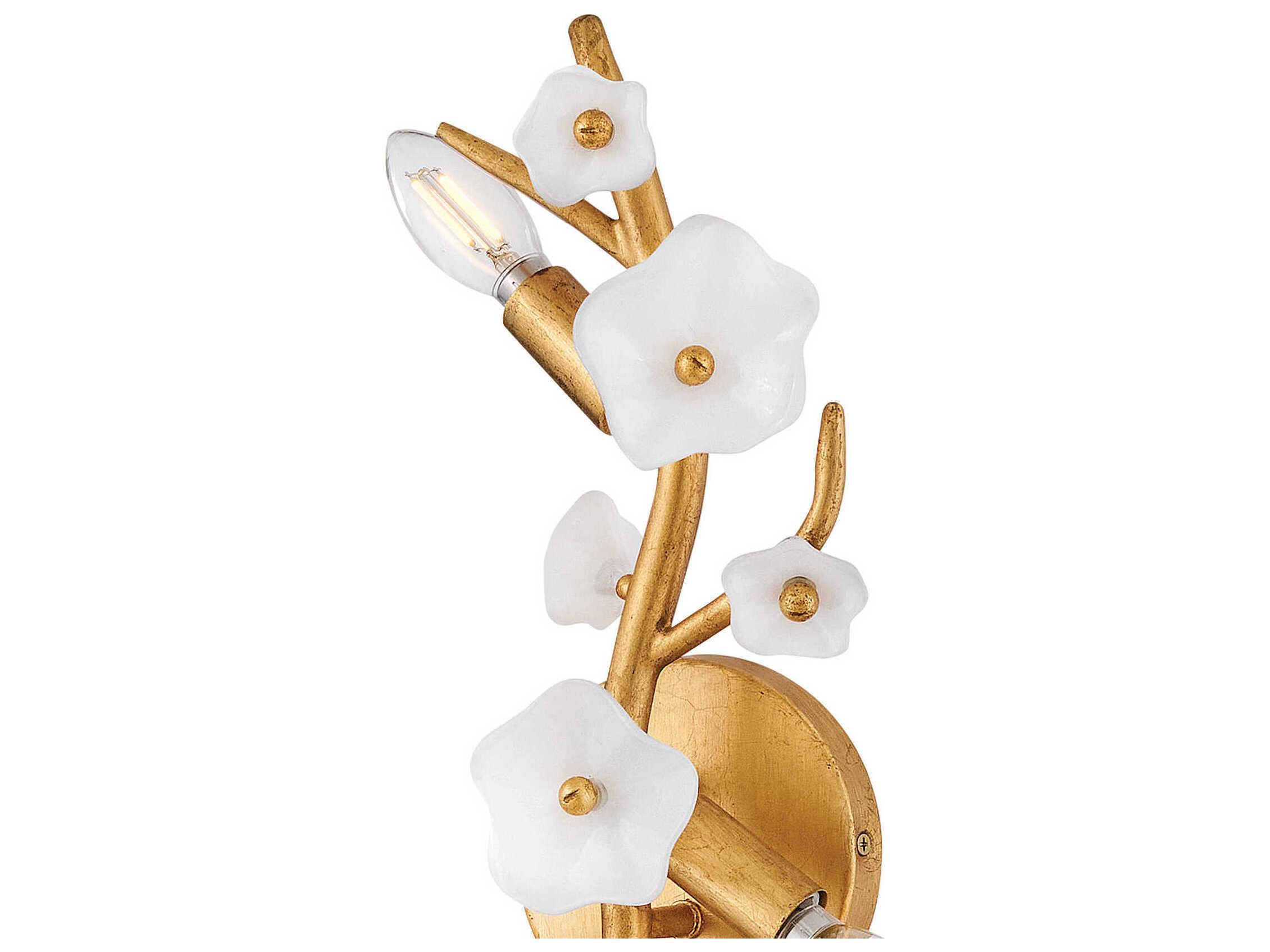 Fredrick Ramond Azalea 3-Light Distressed Brass Wall Sconce