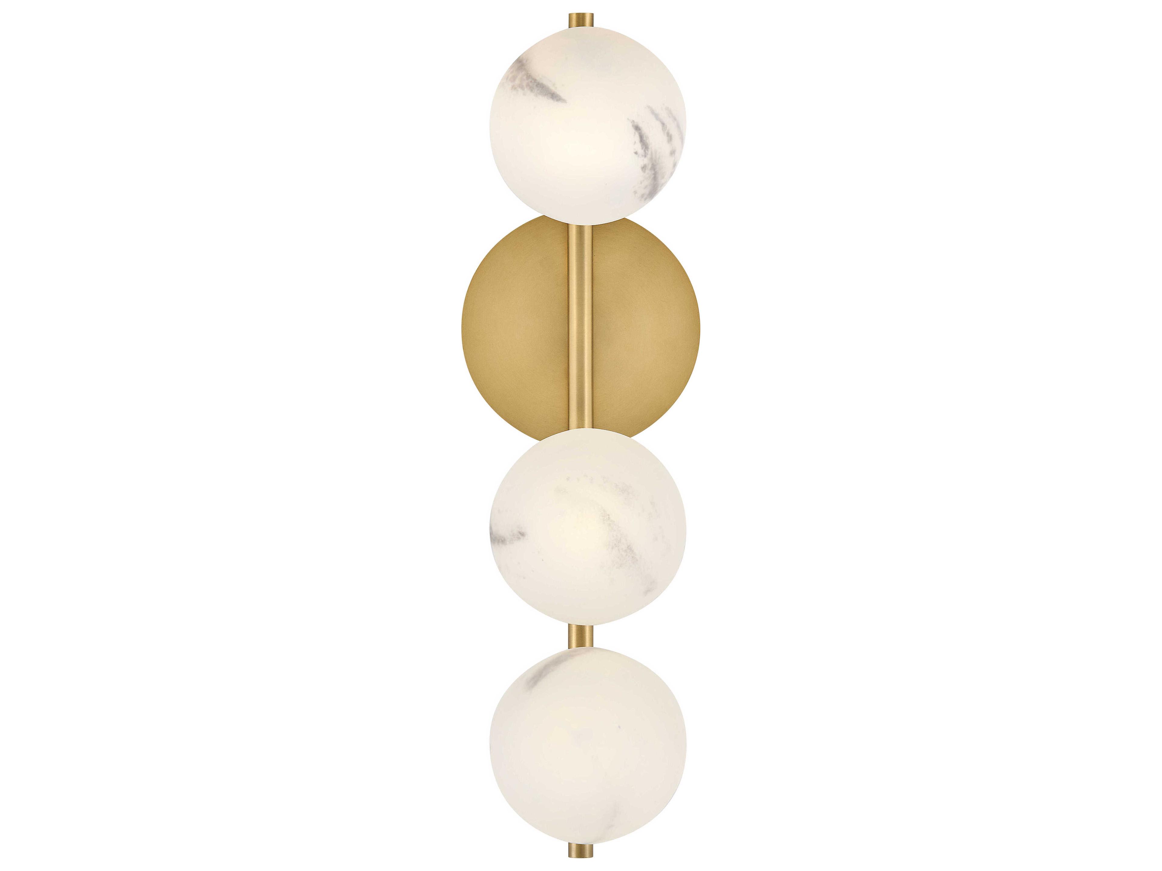 Fredrick Ramond Selene 3-Light Lacquered Brass Wall Sconce