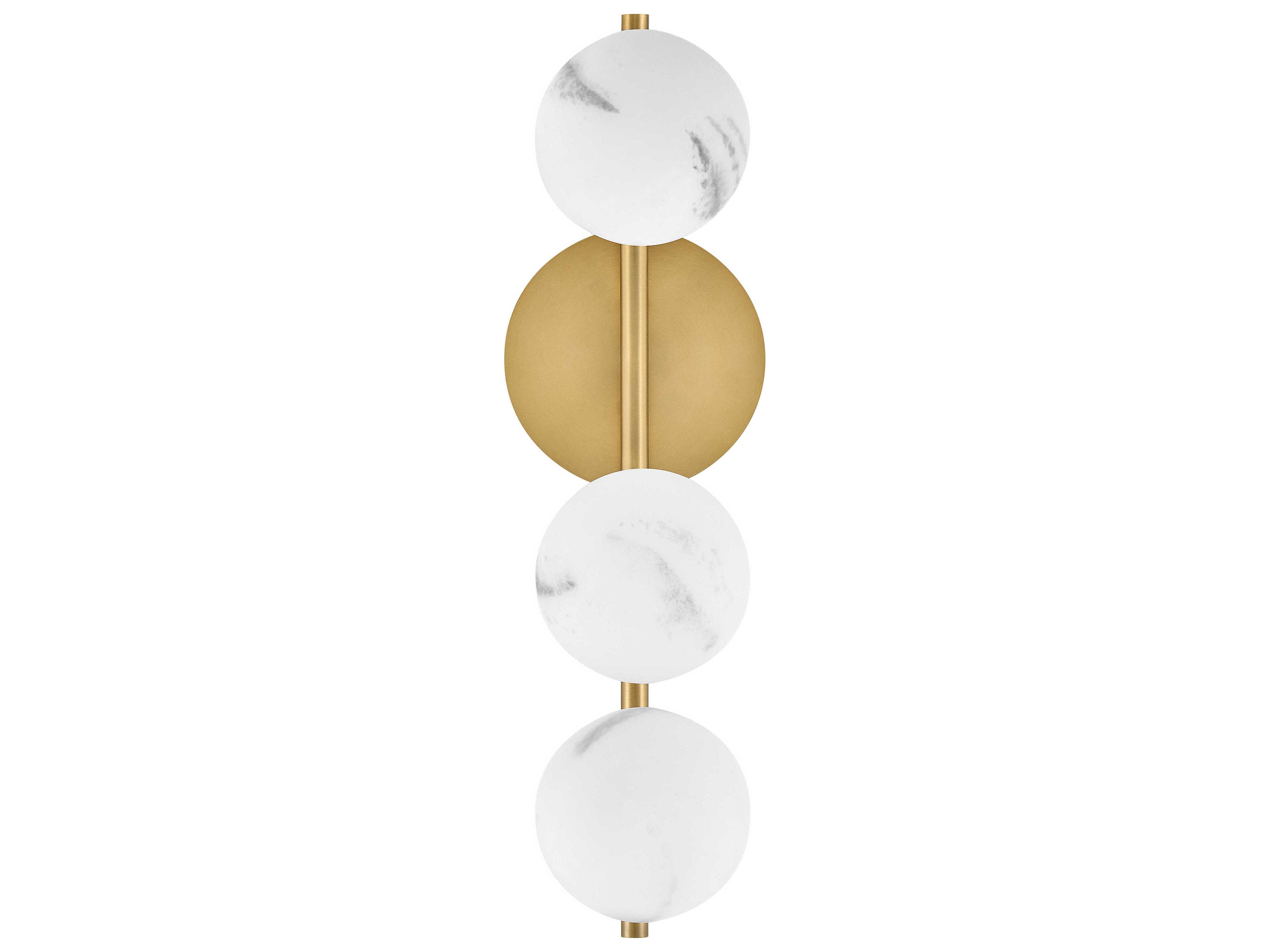 Fredrick Ramond Selene 3-Light Lacquered Brass Wall Sconce