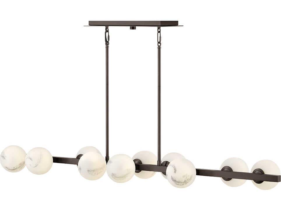 Fredrick Ramond Selene 10-Light Black Oxide Linear Island Pendant