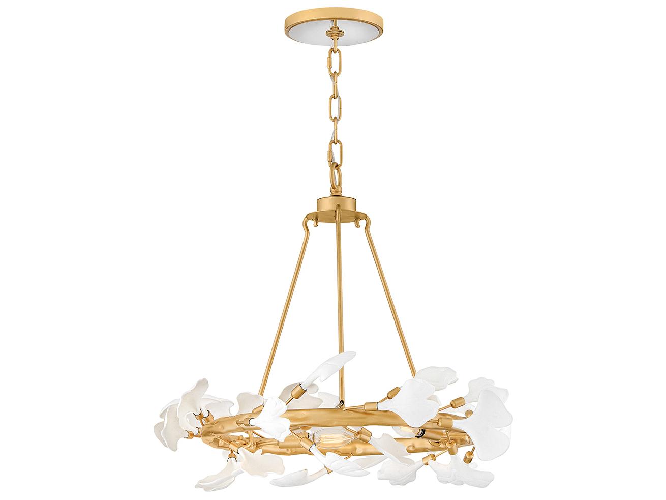 Fredrick Ramond Audra 3-Light Deluxe Gold Candelabra Chandelier