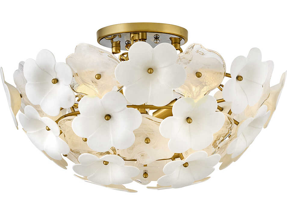 Fredrick Ramond Marianne 3-Light Deluxe Gold Flush Mount