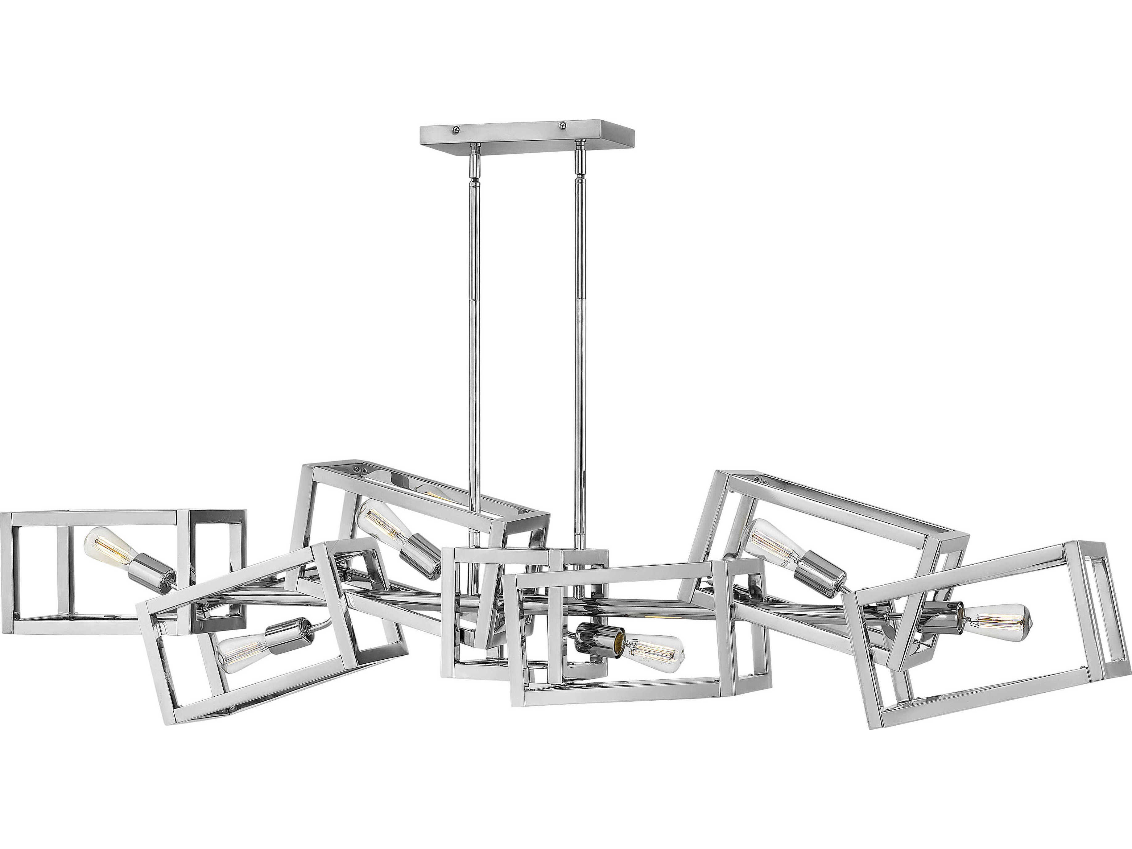 Fredrick Ramond Ensemble 6-Light Polished Nickel Linear Island Pendant