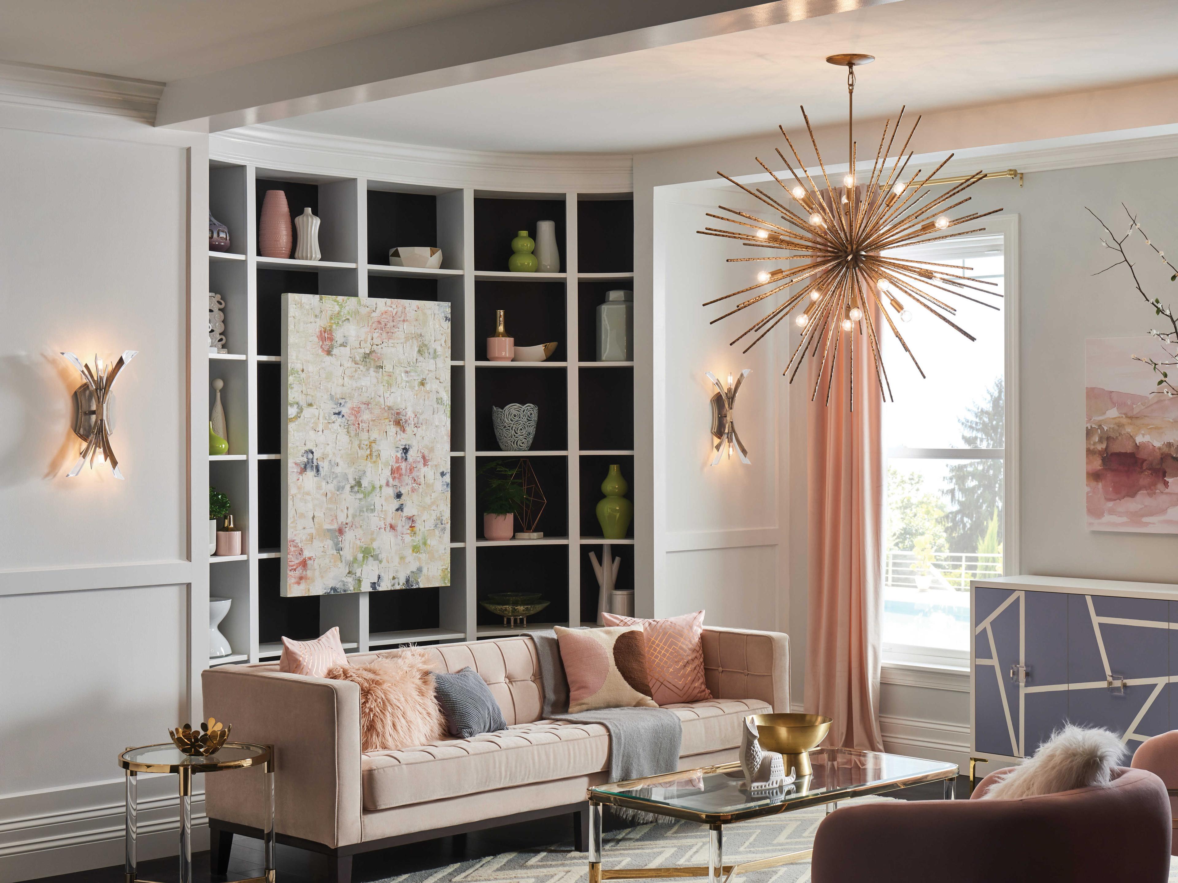 Fredrick Ramond Tryst 16-Light Burnished Gold Round Sputnik Pendant