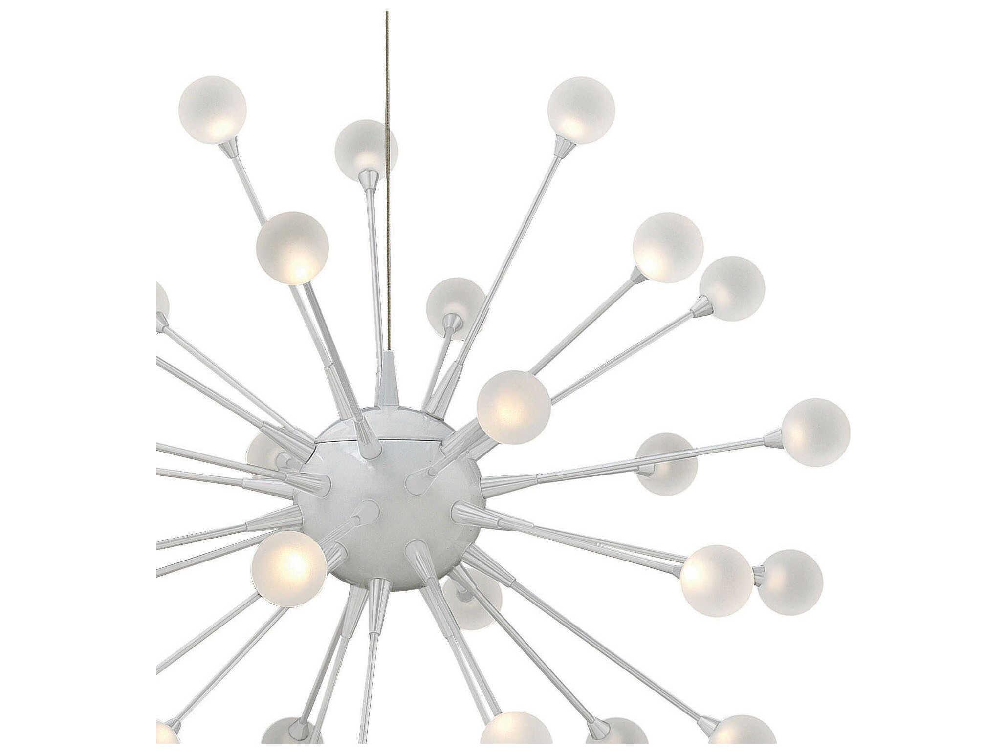 Fredrick Ramond Impulse 30-Light Cloud Silver LED Linear Sputnik Pendant
