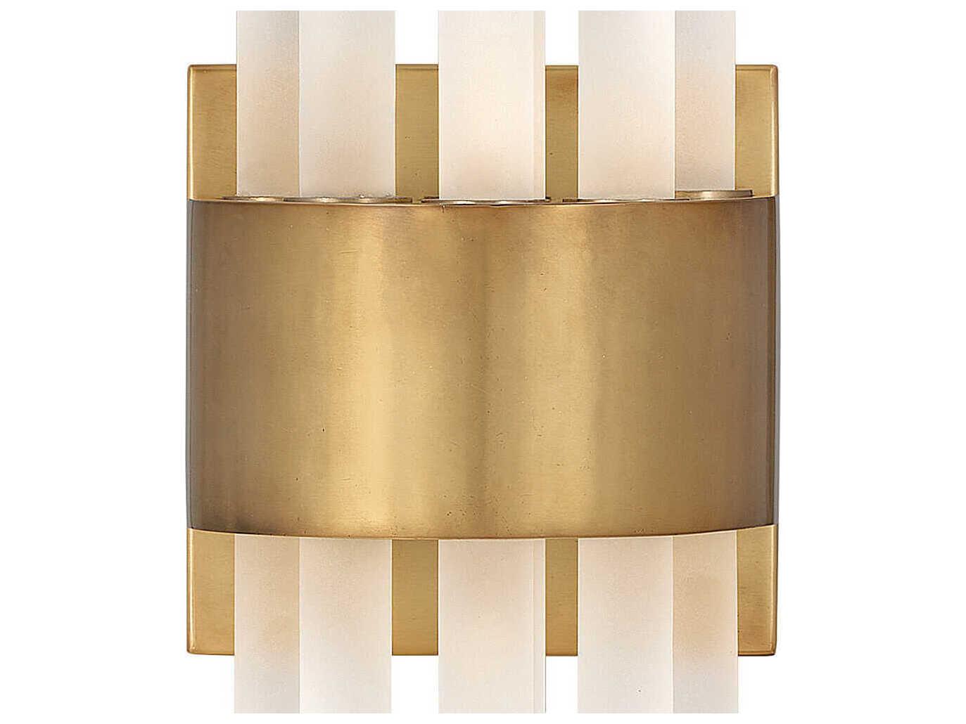 Fredrick Ramond Trinity 12-Light Heritage Brass Glass LED Wall Sconce