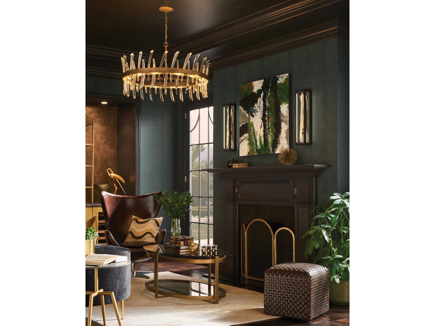 Fredrick Ramond Styx Black Gilded Gold LED Wall Sconce