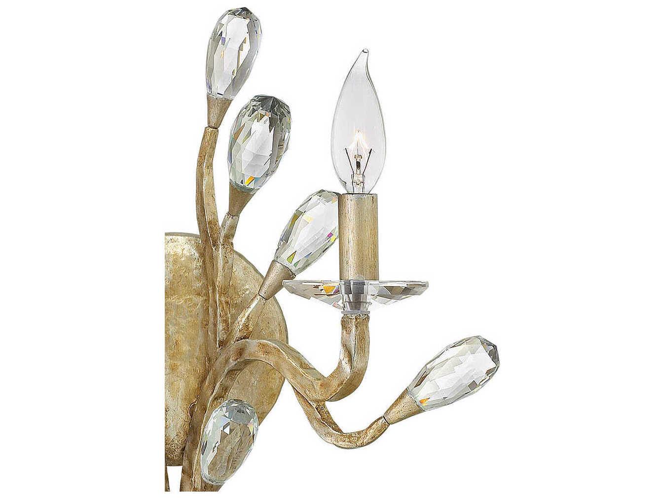 Fredrick Ramond Eve 2-Light Champagne Gold Crystal Wall Sconce