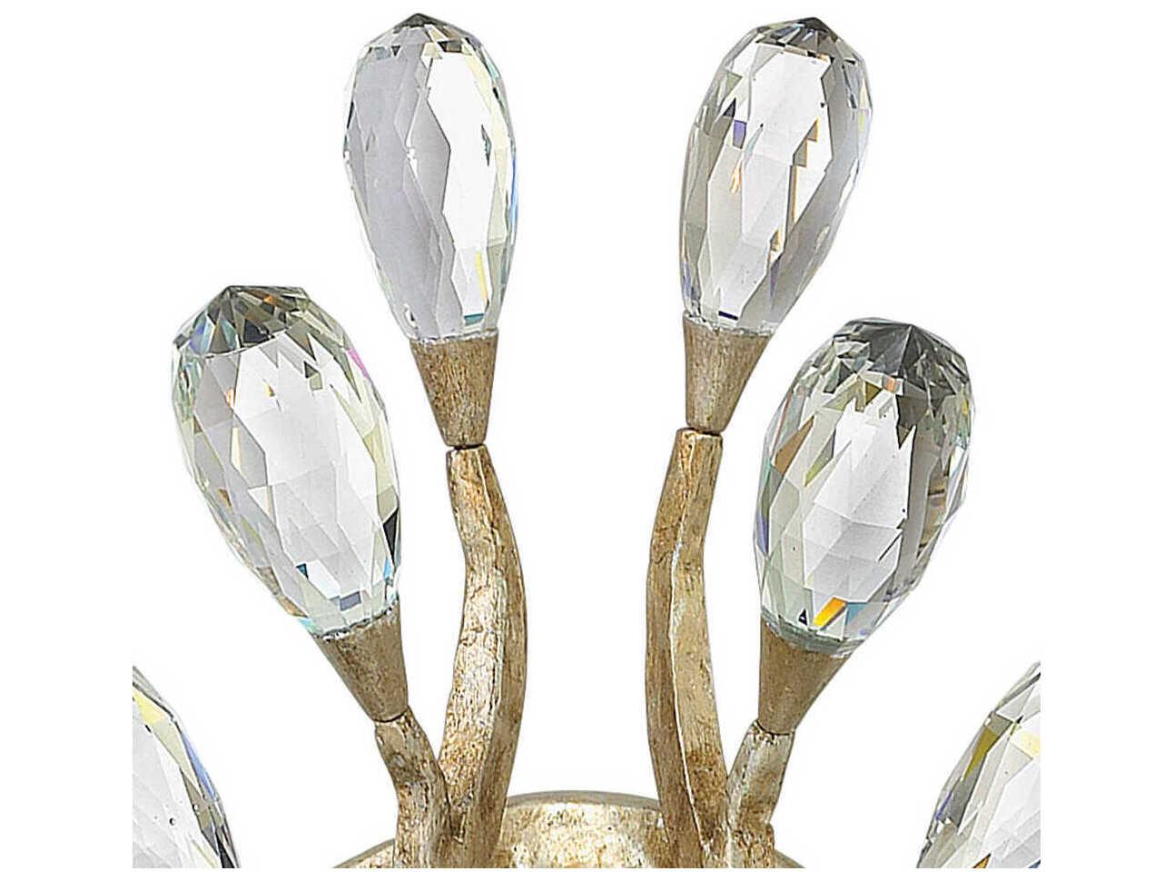 Fredrick Ramond Eve 2-Light Champagne Gold Crystal Wall Sconce