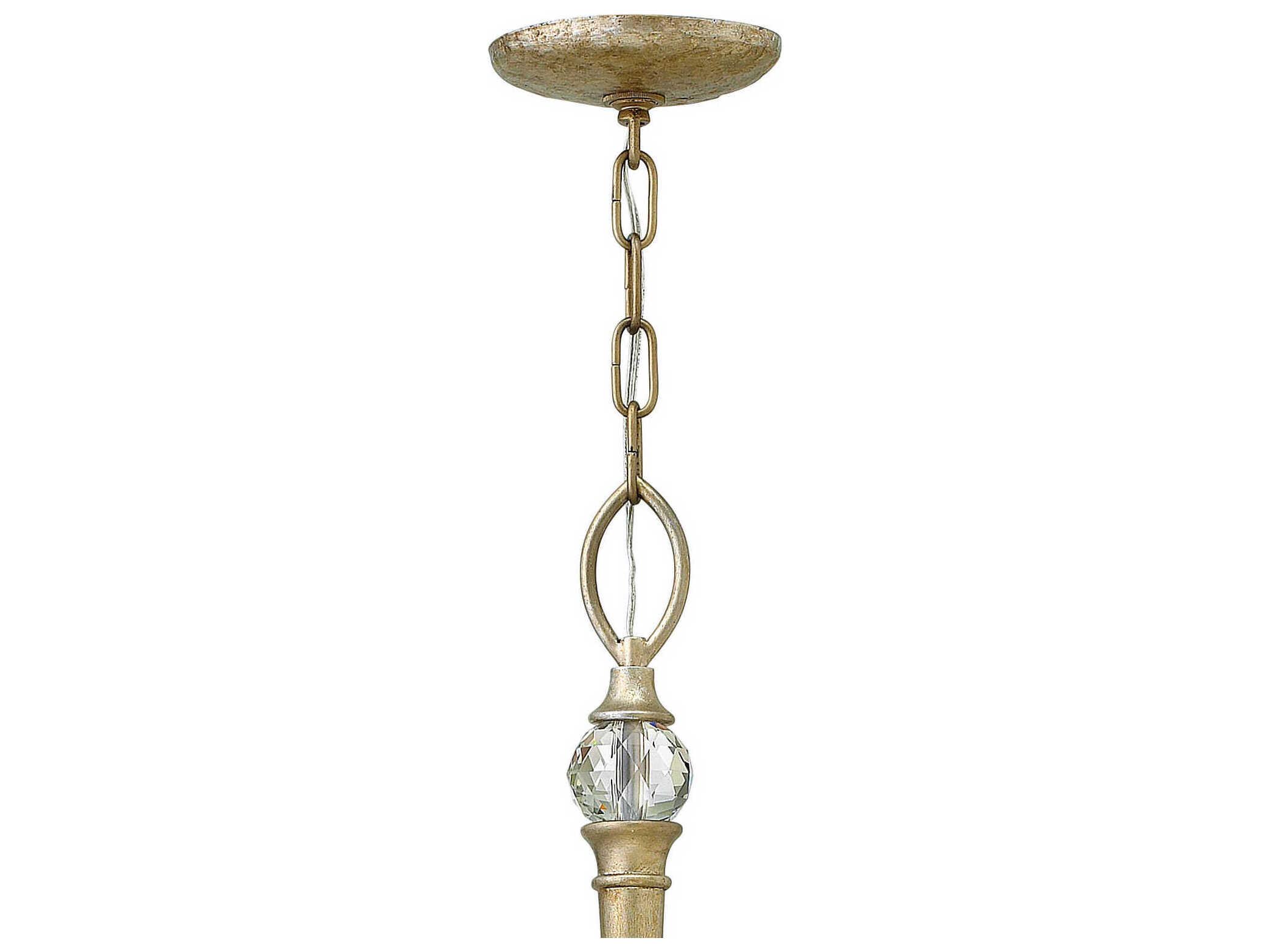 Fredrick Ramond Eve 6-Light Champagne Gold Crystal Candelabra Chandelier