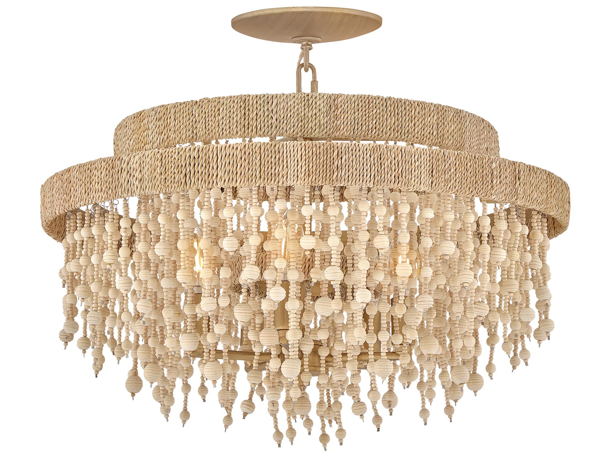 Fredrick Ramond Freya 5-Light Burnished Gold Tiered Semi Flush Mount