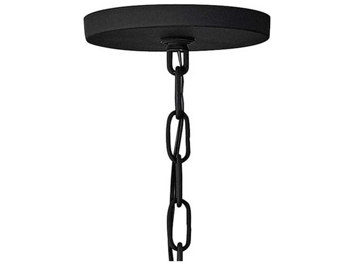 Fredrick Ramond Ariel 12-Light Black Crystal Linear Island Pendant