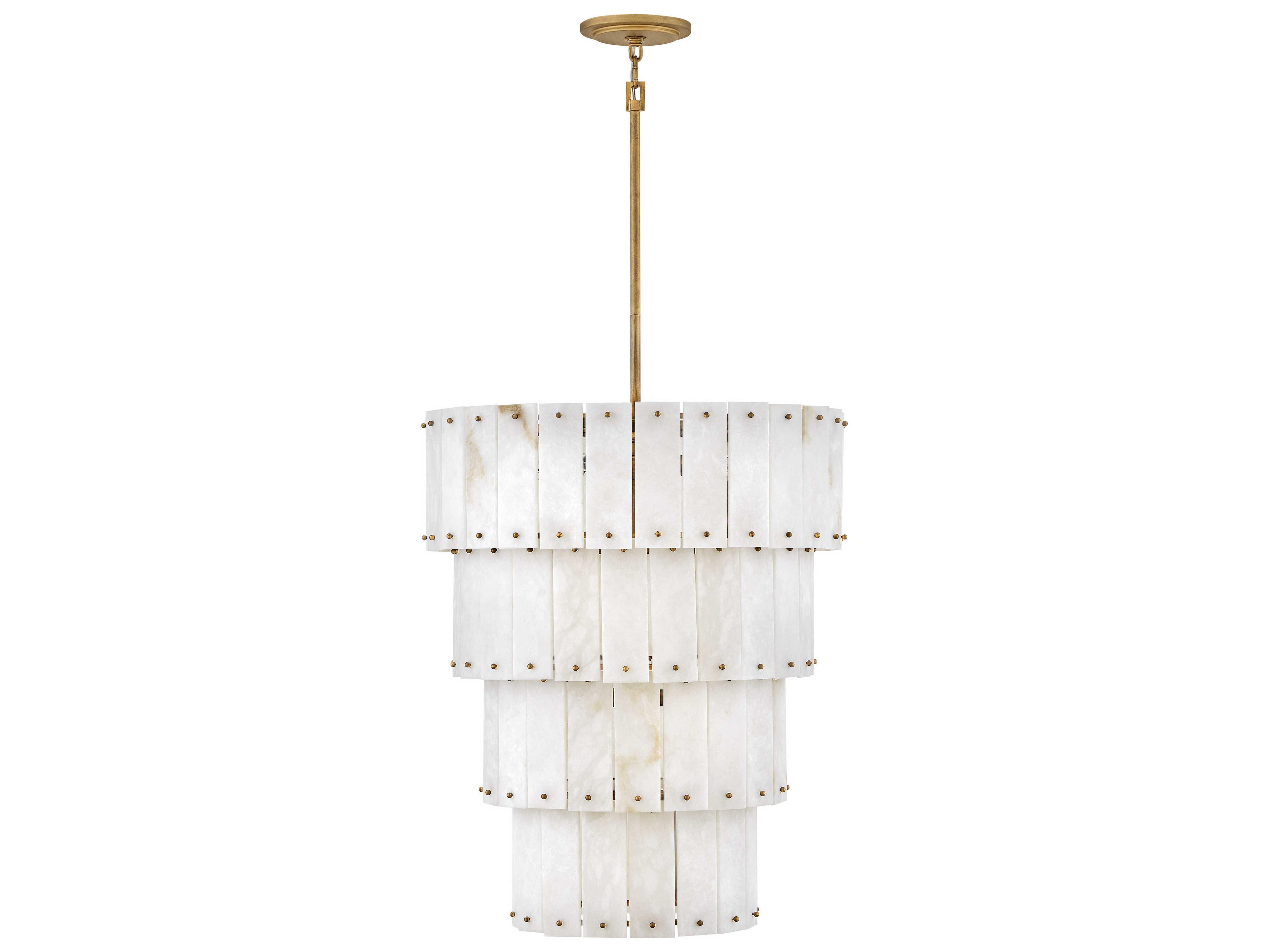 Fredrick Ramond Simone 9-Light Burnished Gold Candelabra Tiered Chandelier