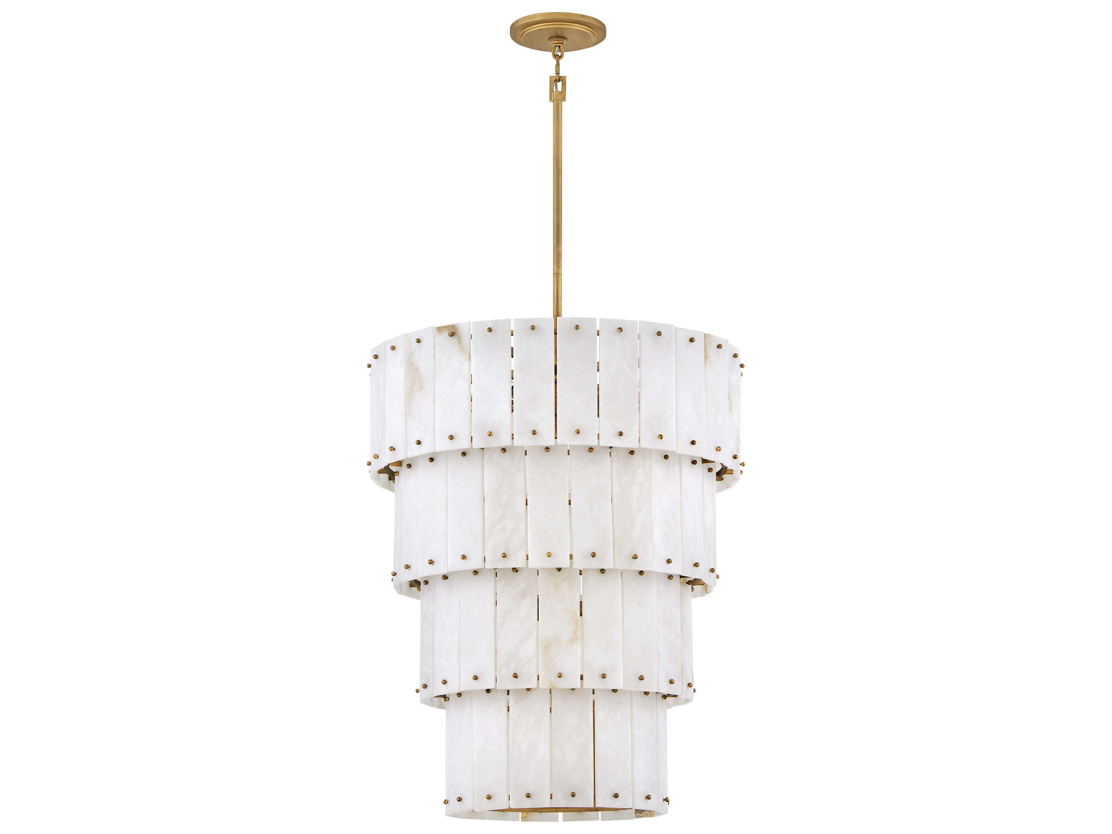 Fredrick Ramond Simone 9-Light Burnished Gold Candelabra Tiered Chandelier