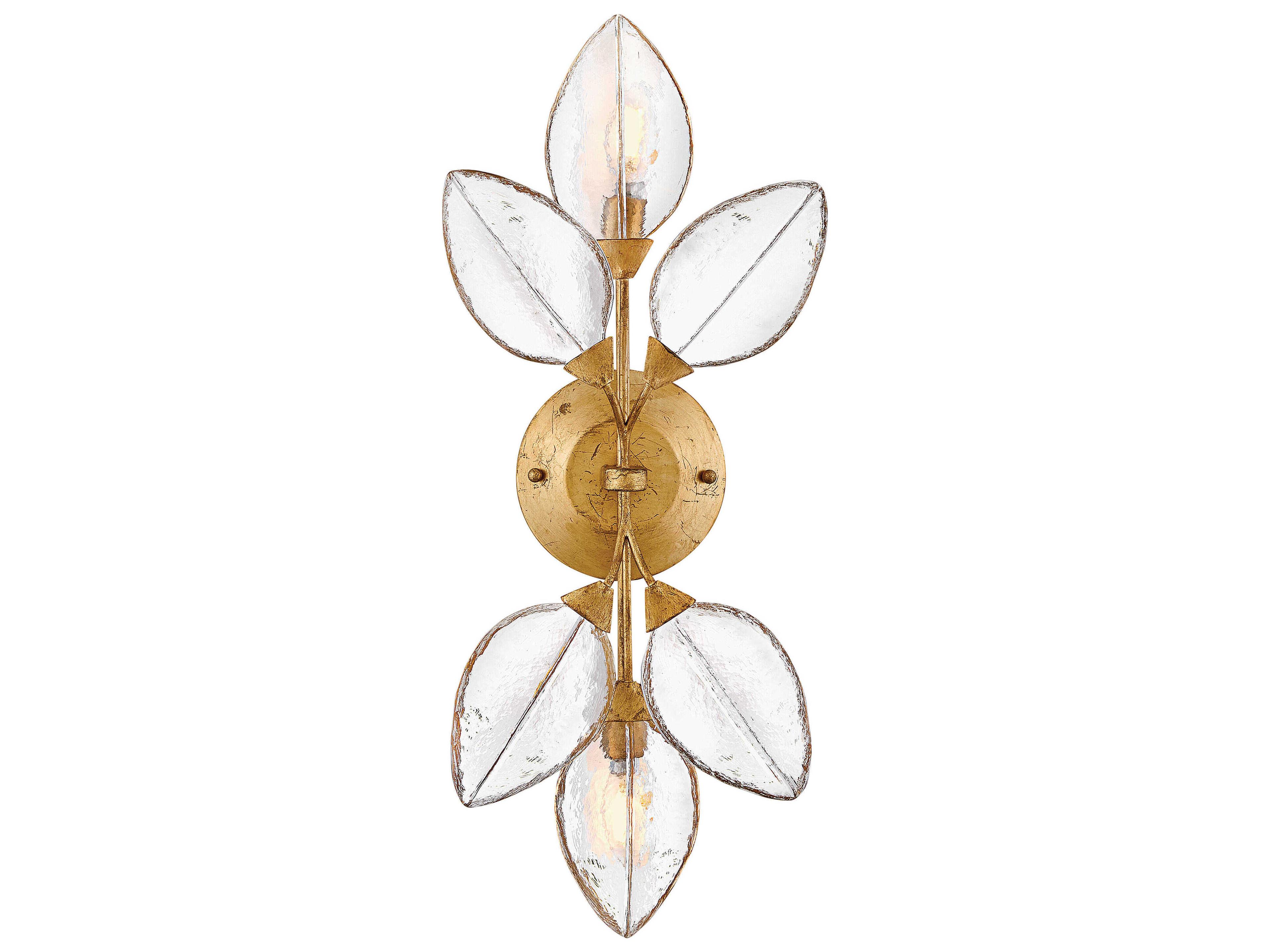 Fredrick Ramond Amira 2-Light Distressed Brass Wall Sconce