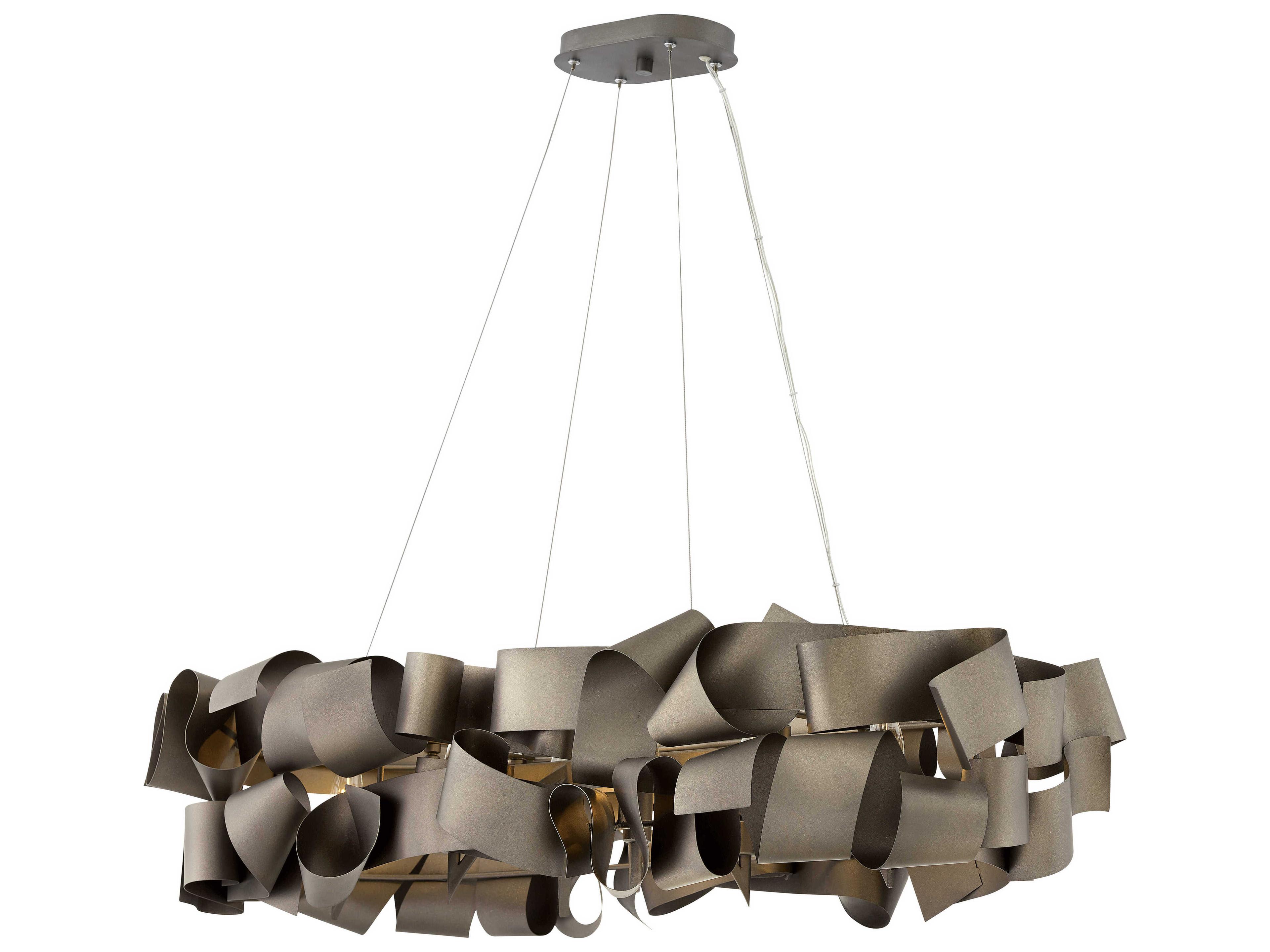 Fredrick Ramond Delfina 6-Light Metallic Matte Bronze Geometric Island Pendant