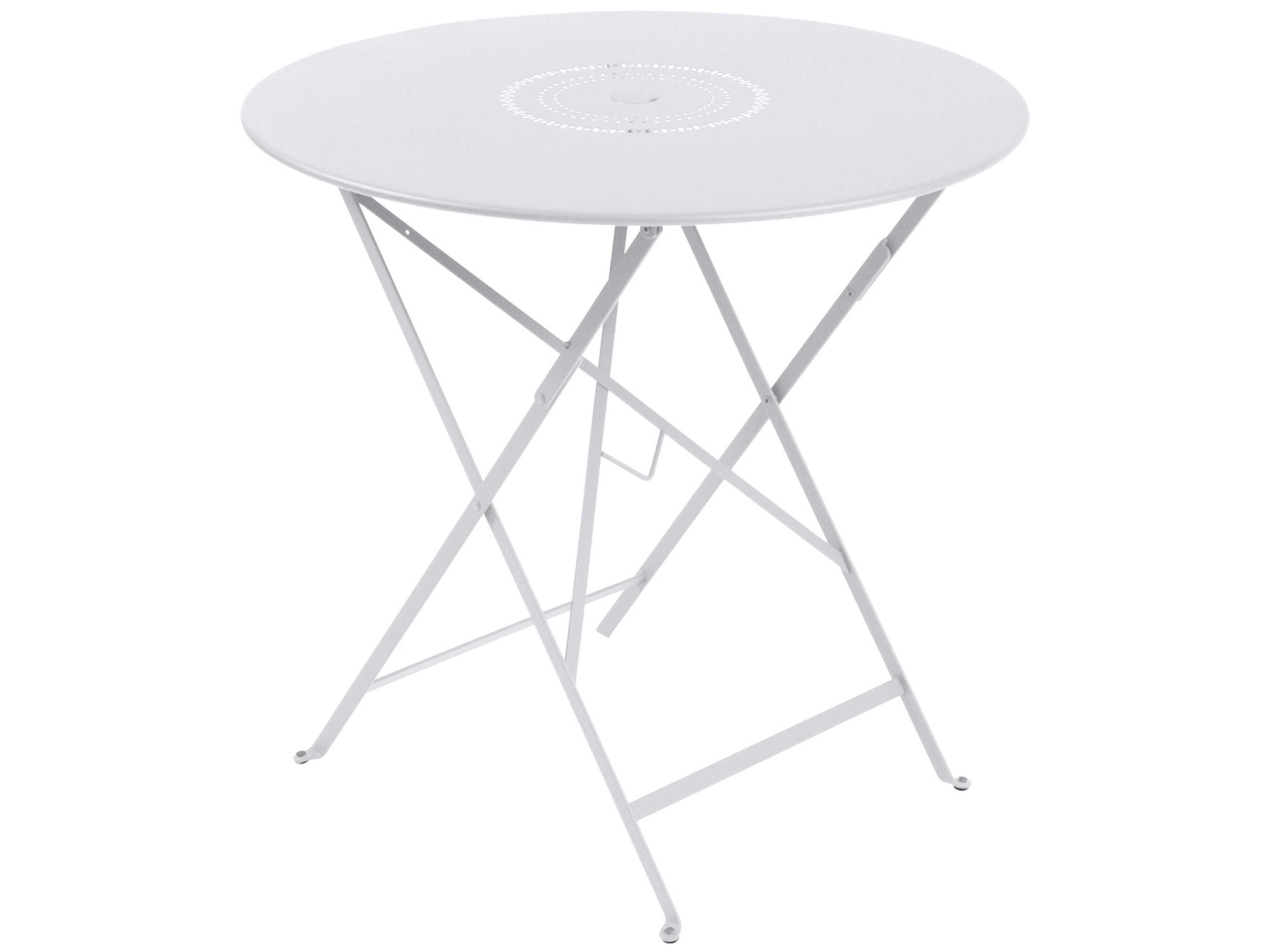 Fermob Floreal Steel Round Umbrella Hole Dining Table