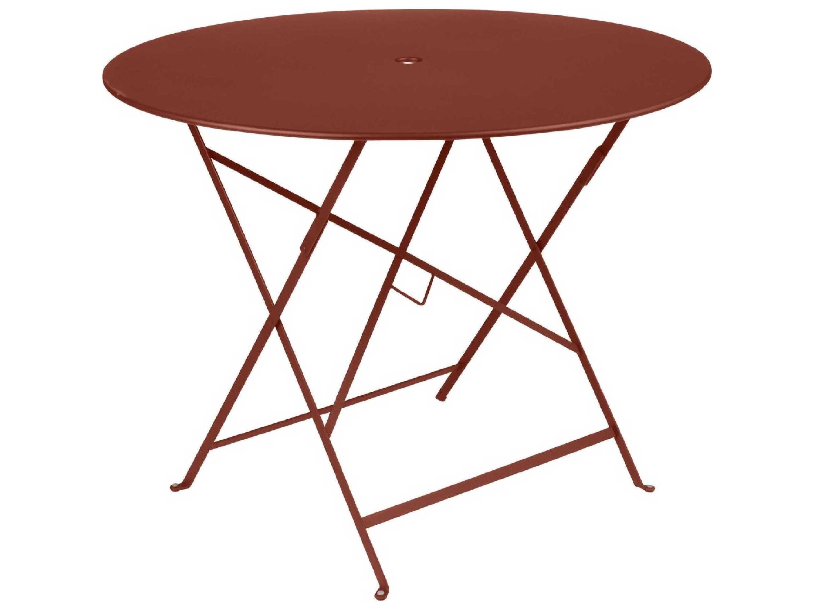 Fermob Bistro Steel Round Umbrella Hole Dining Table