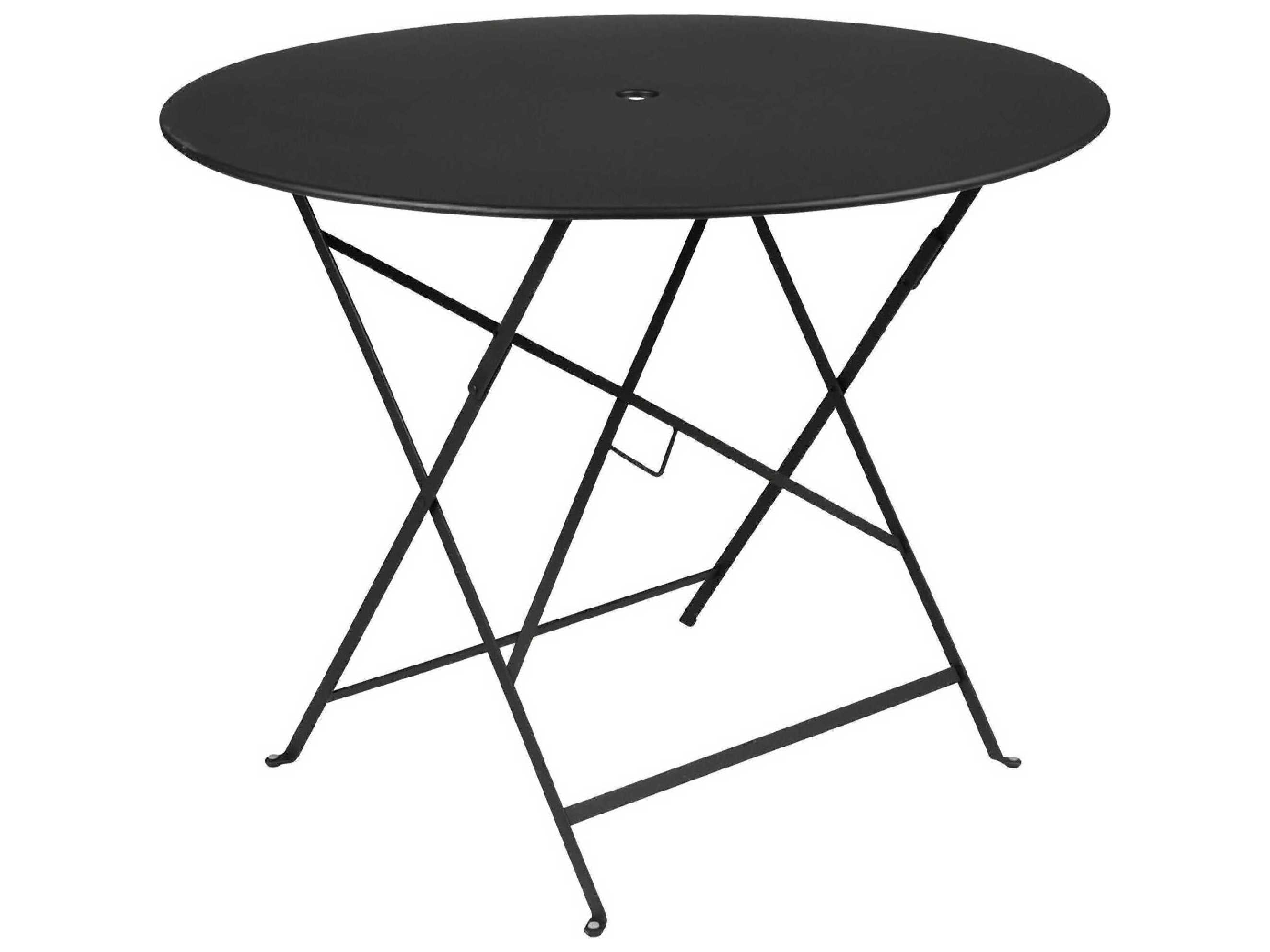 Fermob Bistro Steel Round Umbrella Hole Dining Table