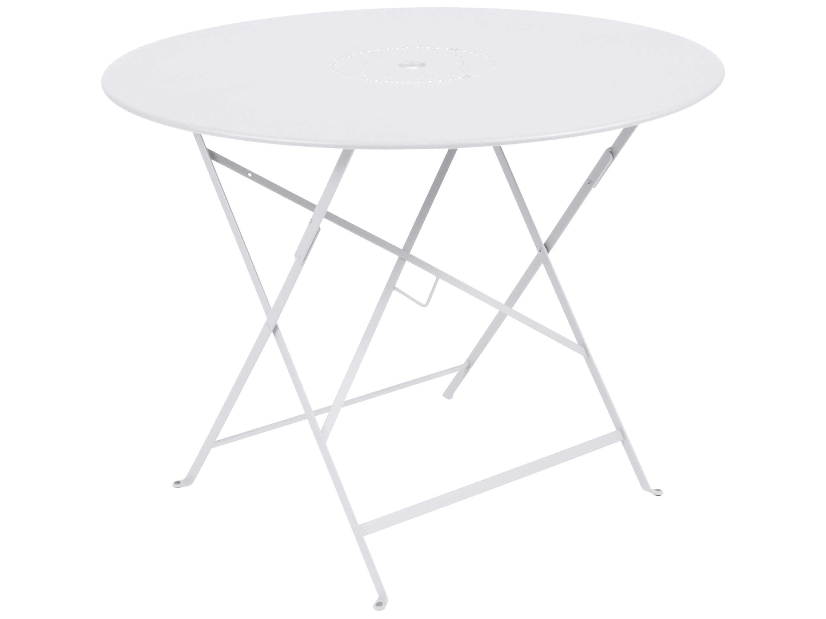 Fermob Floreal Steel Round Umbrella Hole Dining Table