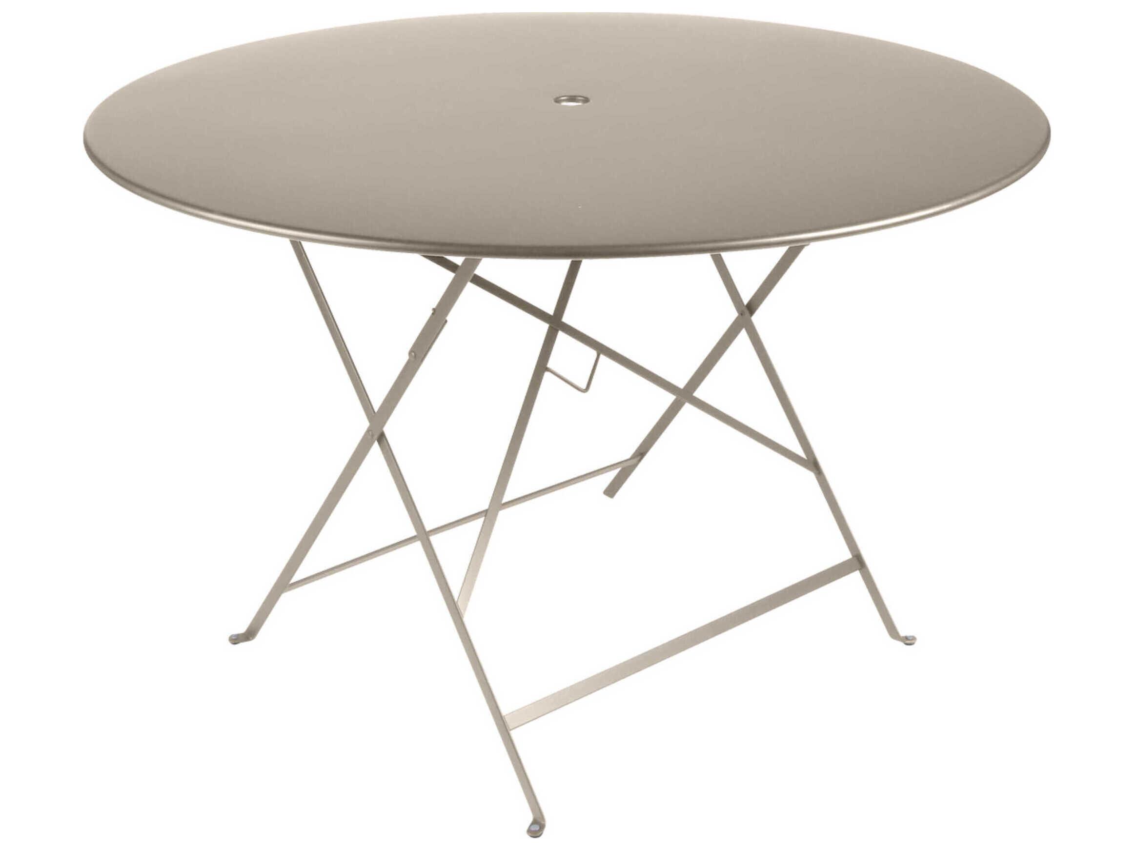 Fermob Bistro Steel Round Umbrella Hole Dining Table