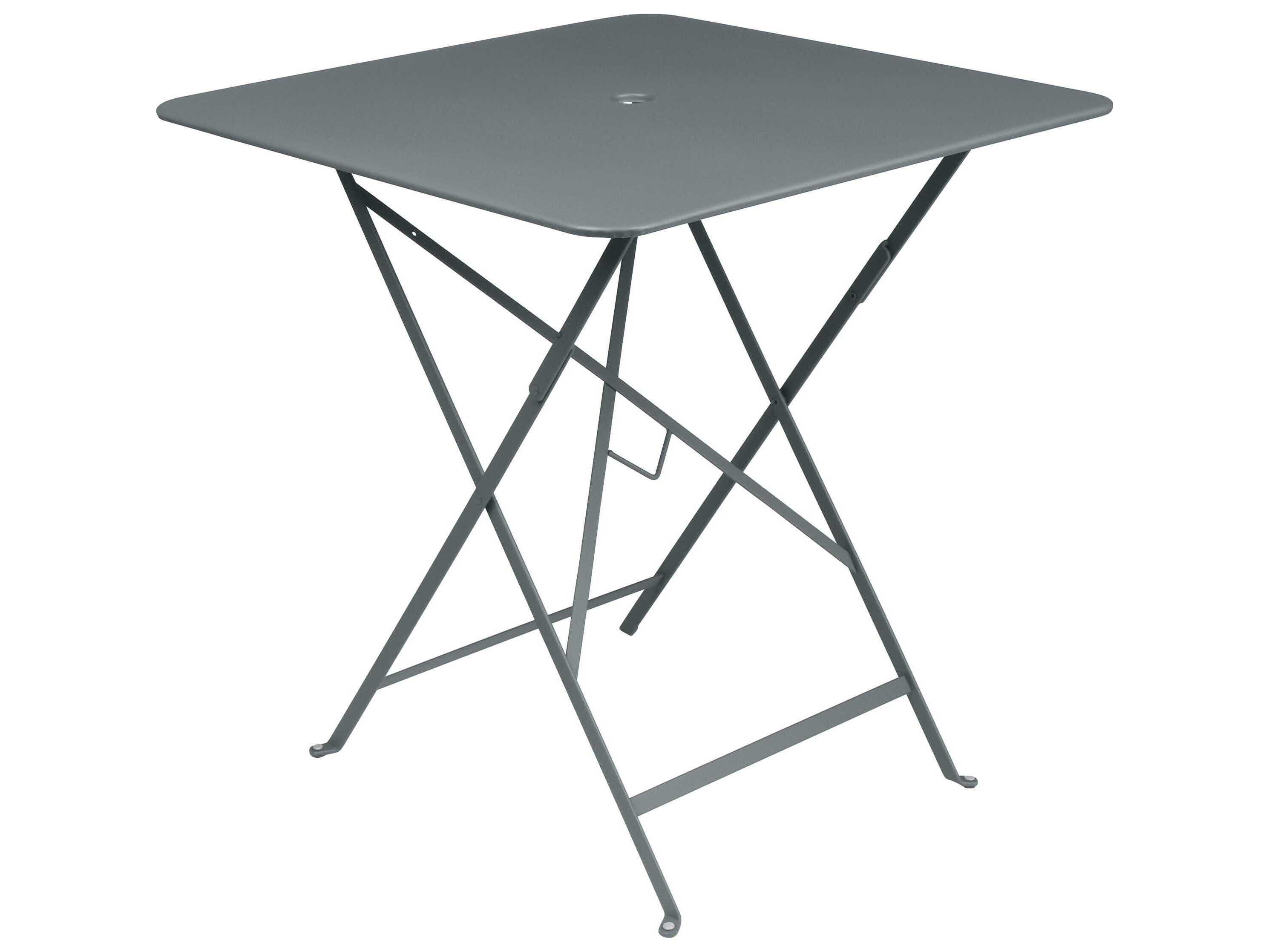 Fermob Bistro Steel Square Umbrella Hole Dining Table
