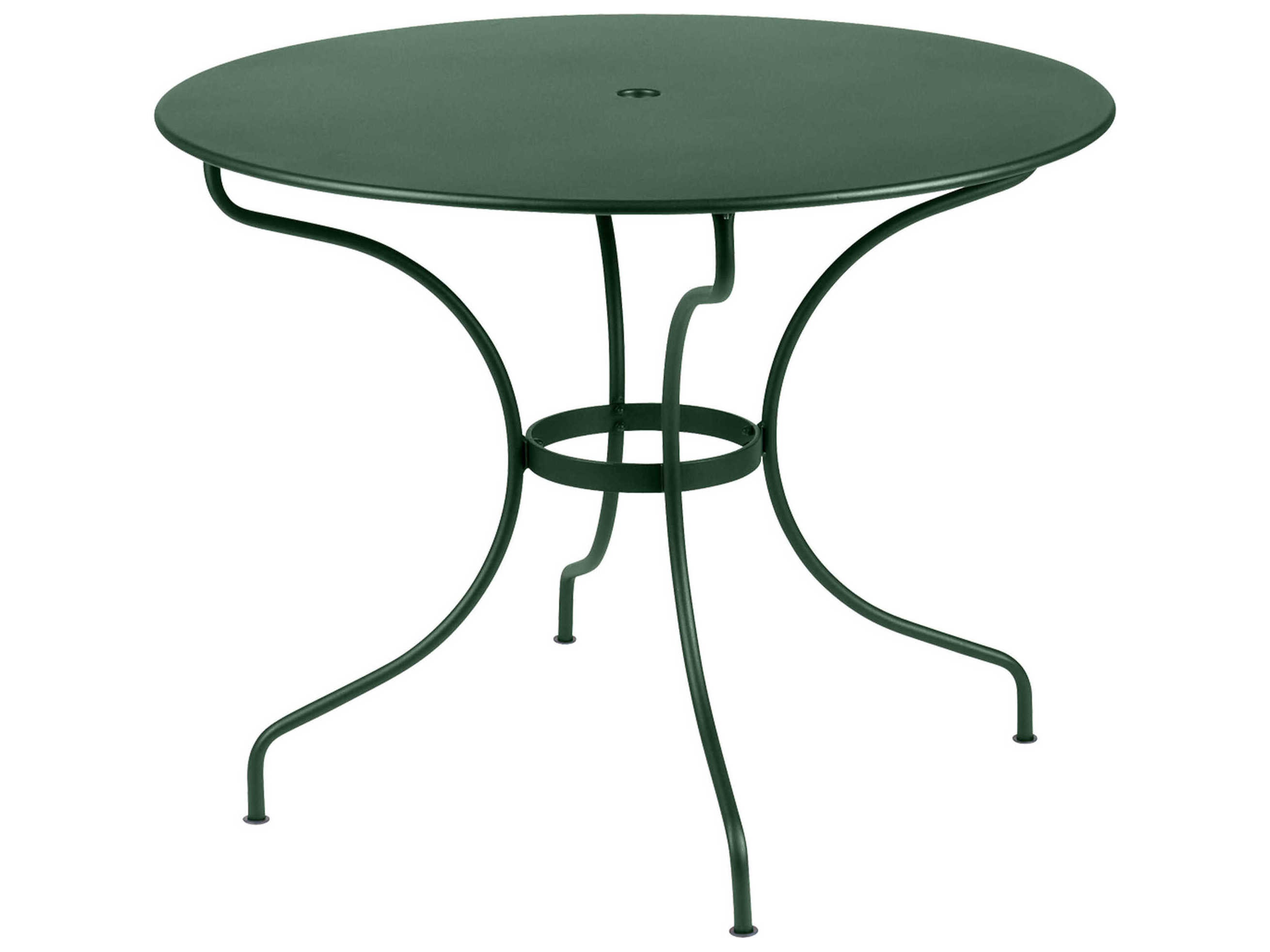 Fermob Opera+ Steel Round Umbrella Hole Dining Table