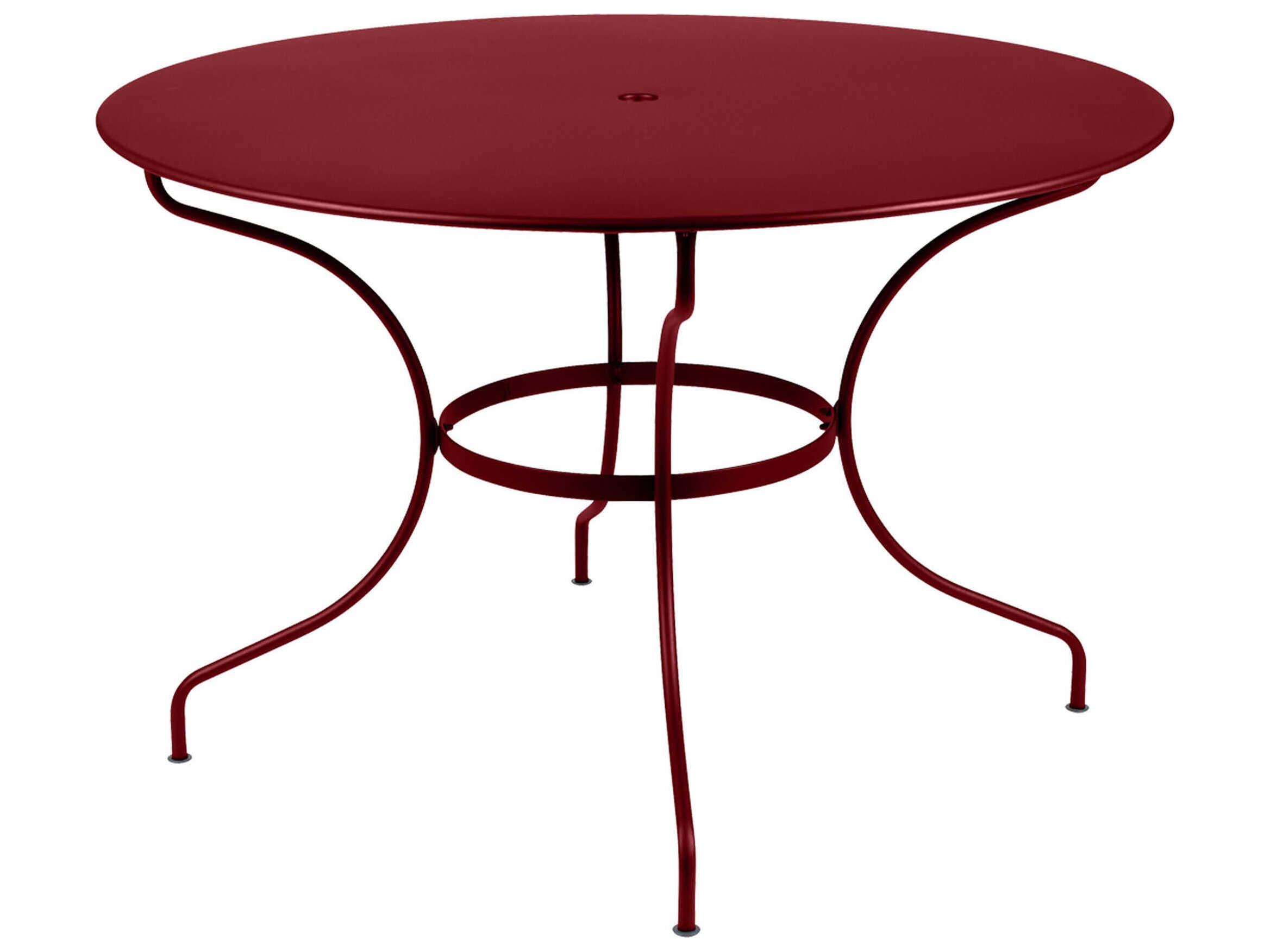 Fermob Opera+ Steel Round Umbrella Hole Dining Table
