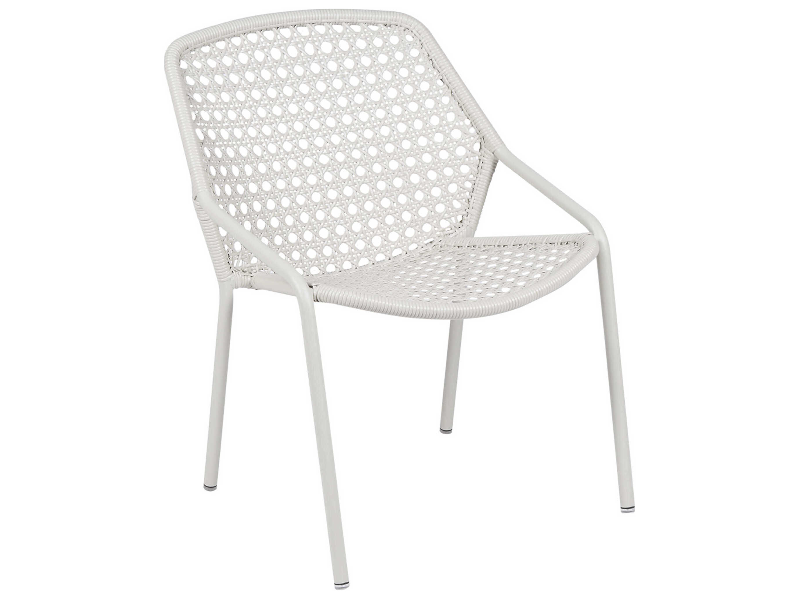 Fermob Croisette Aluminum Wicker Lounge Chair Set of 4