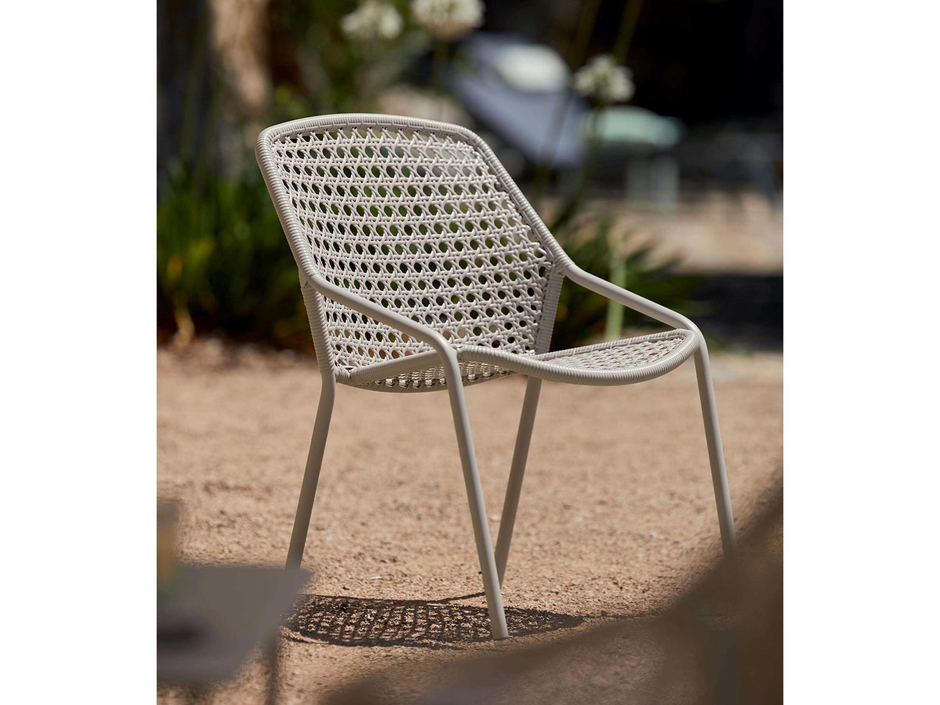Fermob Croisette Aluminum Wicker Lounge Chair Set of 4