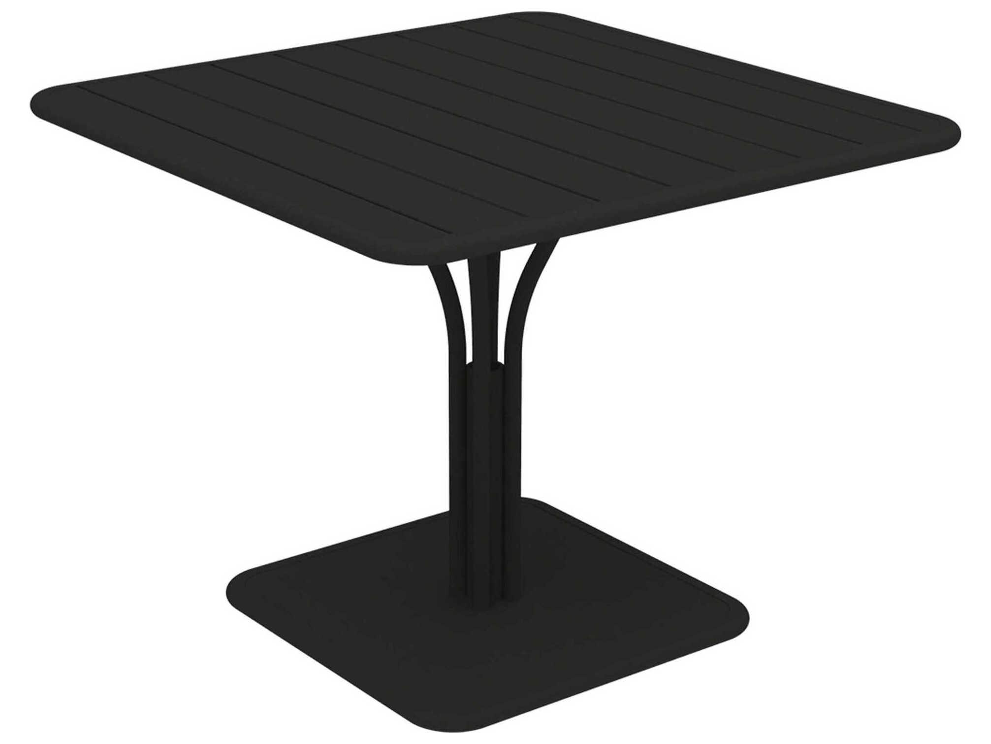Fermob Luxembourg Aluminum Square Umbrella Hole Dining Table
