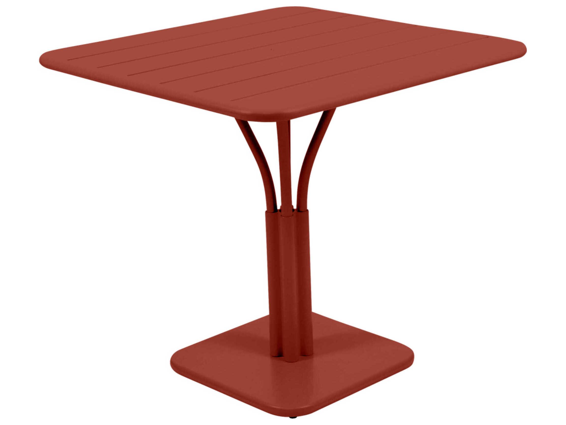 Fermob Luxembourg Aluminum Square Umbrella Hole Dining Table