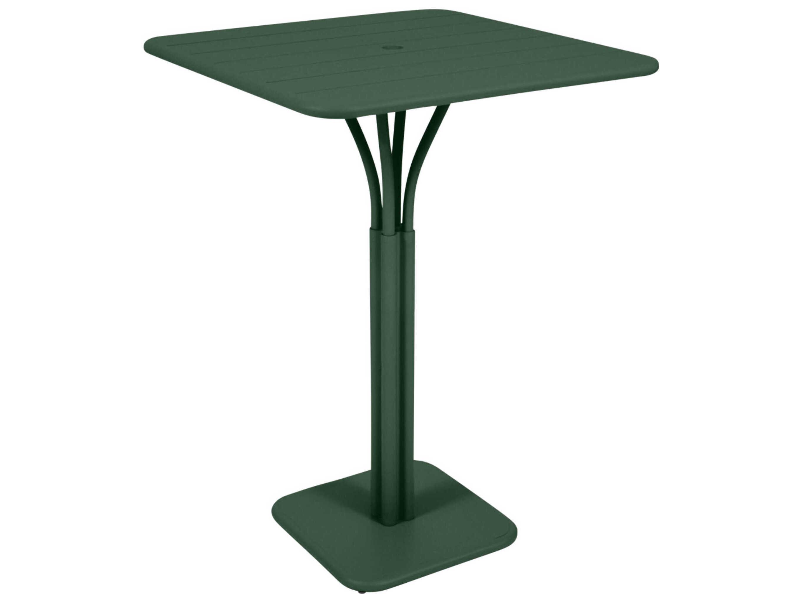 Fermob Luxembourg Aluminum Square Umbrella Hole Bar Table