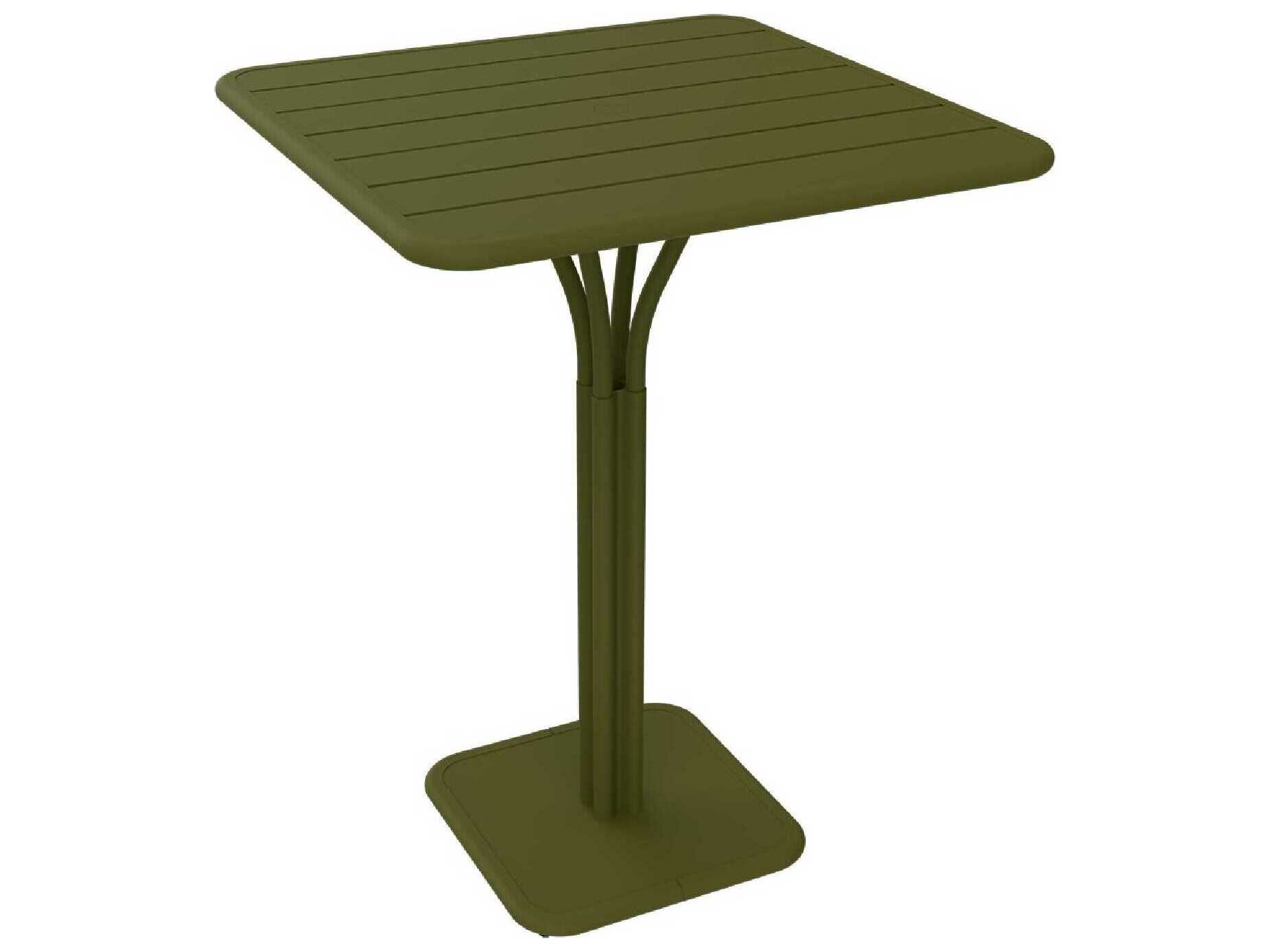 Fermob Luxembourg Aluminum Square Umbrella Hole Bar Table