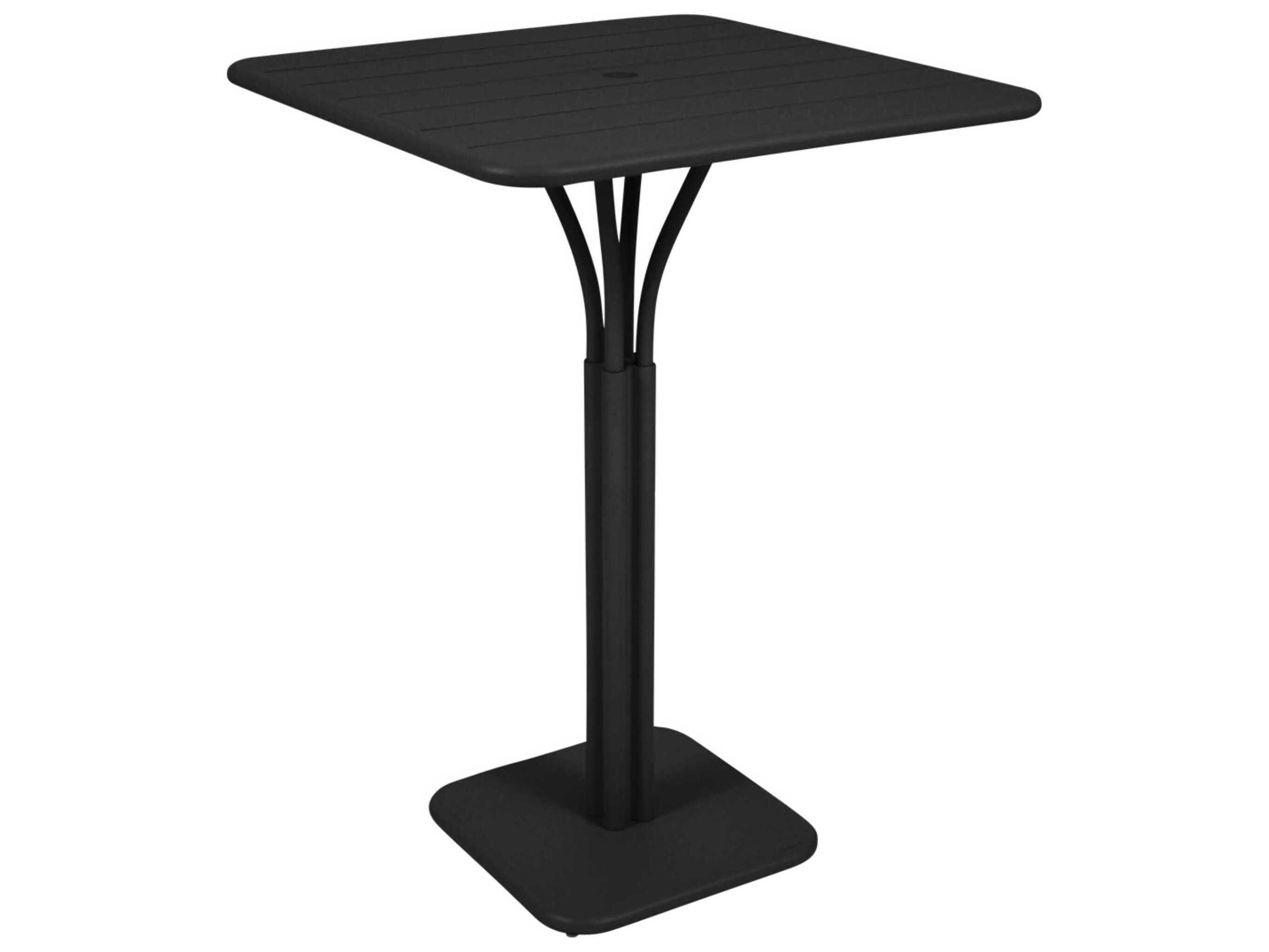 Fermob Luxembourg Aluminum Square Umbrella Hole Bar Table
