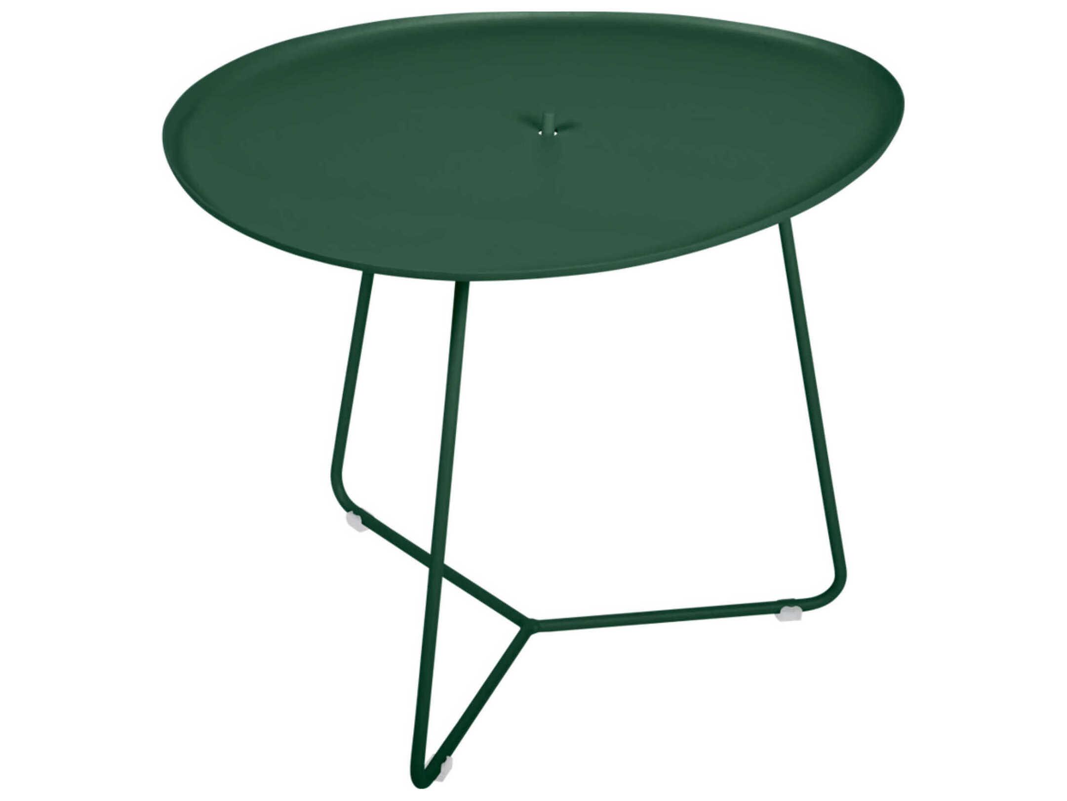 Fermob Cocotte Steel Oval End Table with Removeable Tray