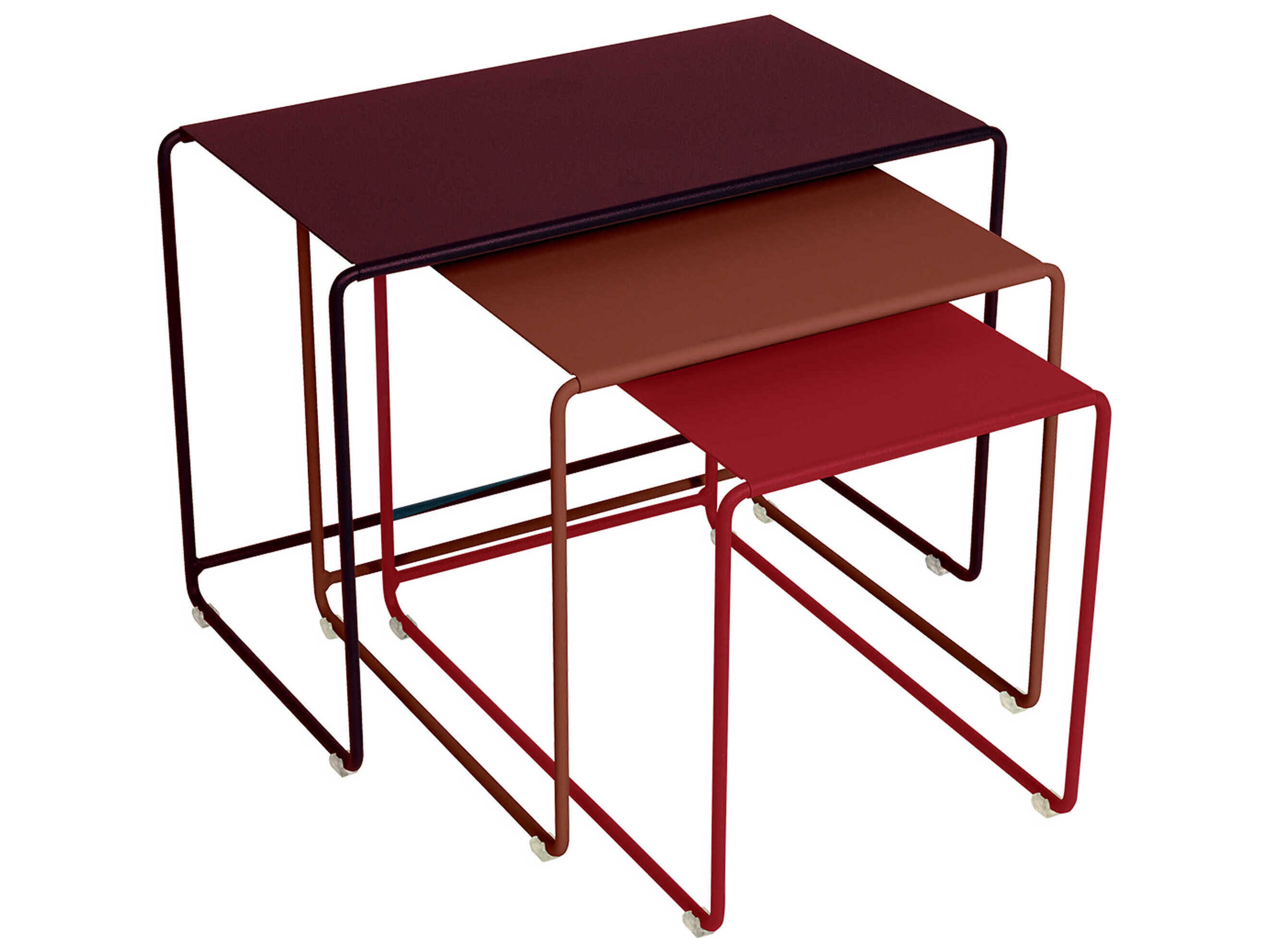 Fermob Oulala Floral Getaway Steel Rectangular Nesting Tables