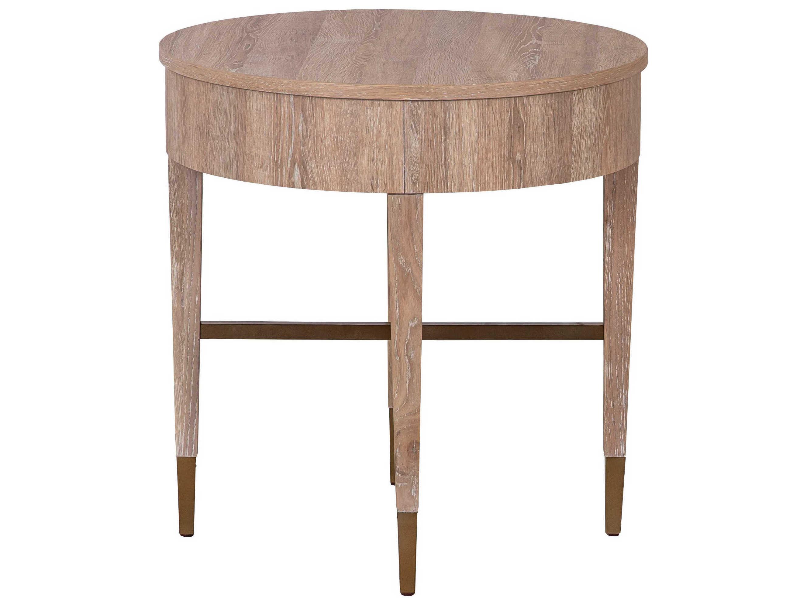 Fairfield Chair La Jolla Round Wood Scrubbed Oak End Table