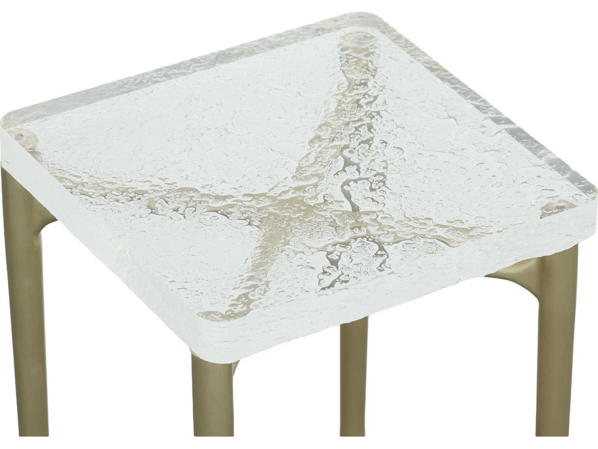 Fairfield Chair Libby Langdon Square Acrylic Champagne End Table
