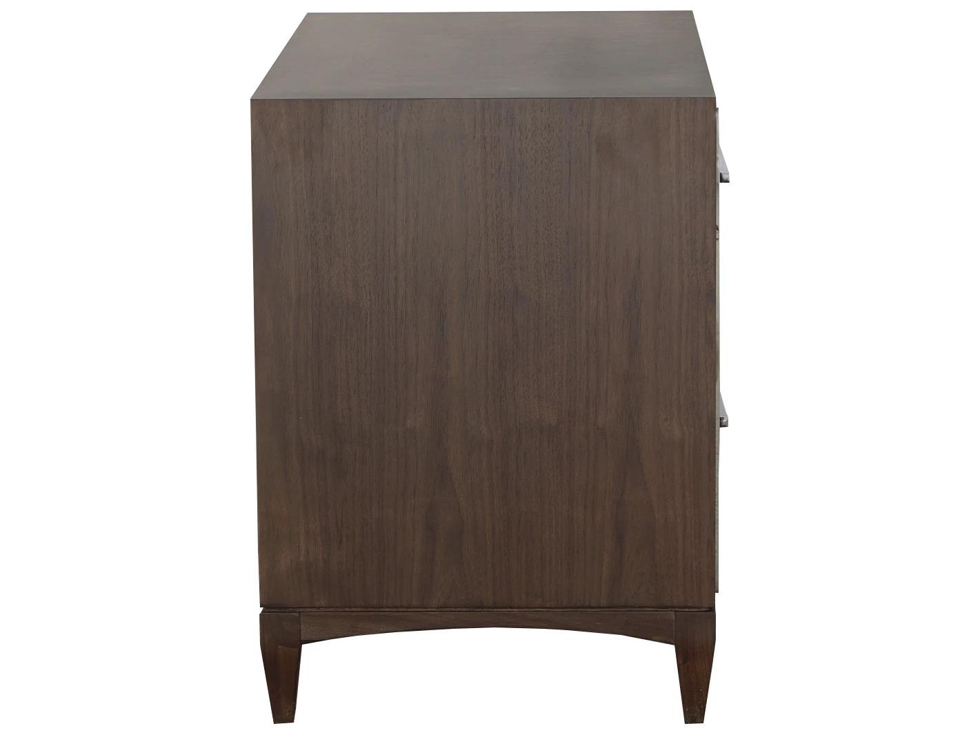 Fairfield Chair Libby Langdon For Fairfield 2-Drawers Brown Walnut Wood Nightstand