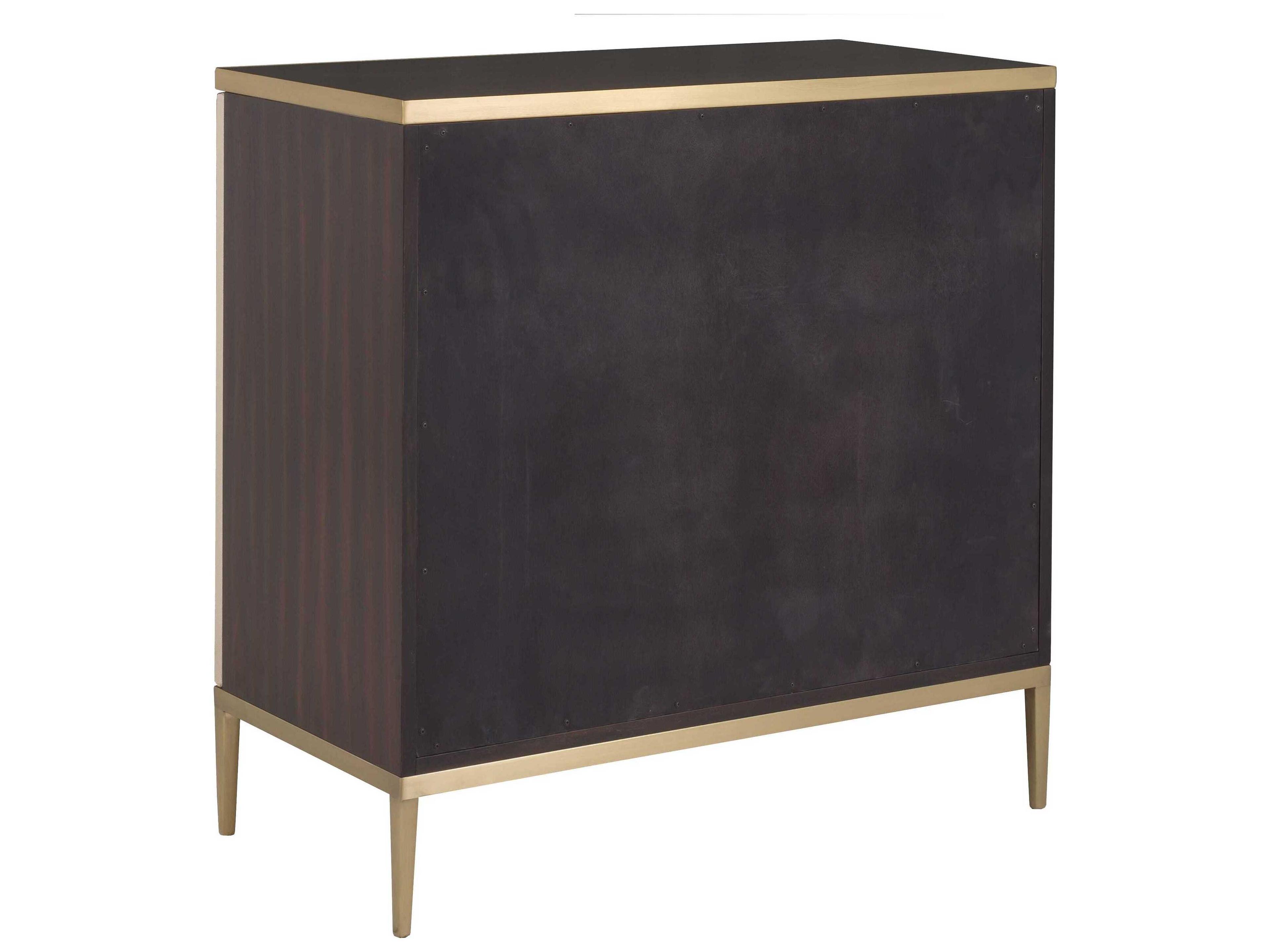 Fairfield Chair Libby Langdon Dark Sable Brown Walnut Wood Accent Chest