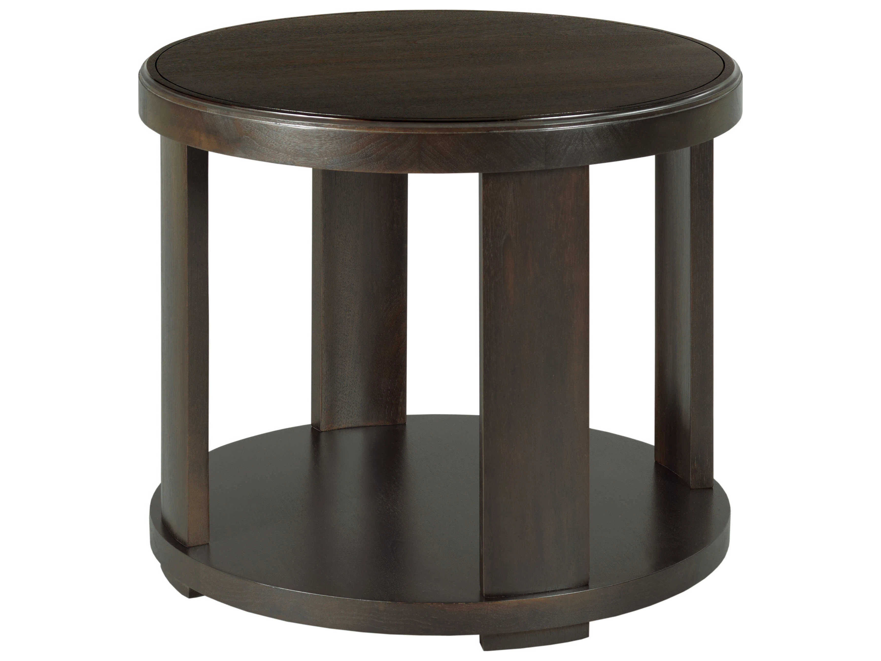 Fairfield Chair Libby Langdon Round Wood Dark Sable End Table