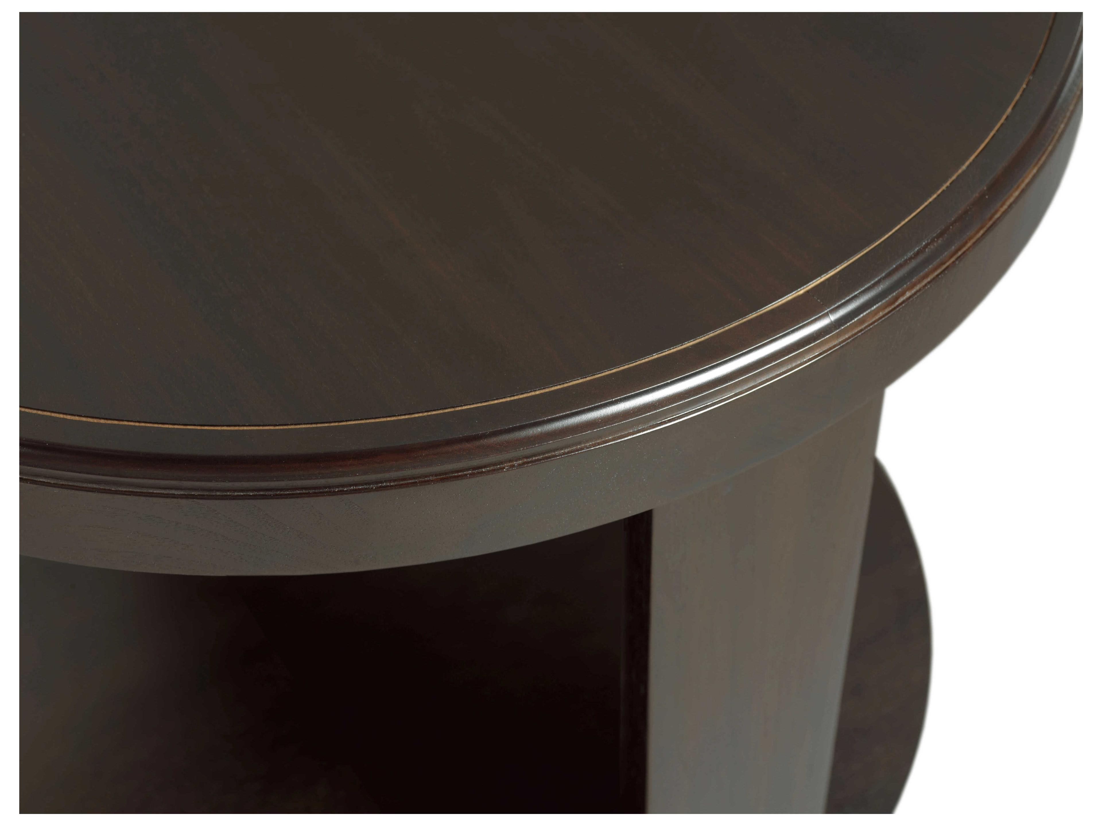 Fairfield Chair Libby Langdon Round Wood Dark Sable End Table