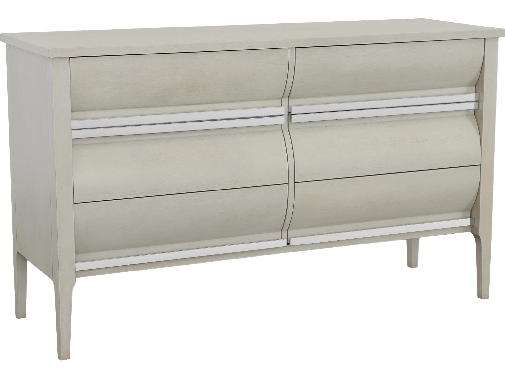 Fairfield Chair Libby Langdon For Fairfield 6-Drawers Gray Walnut Wood Double Dresser