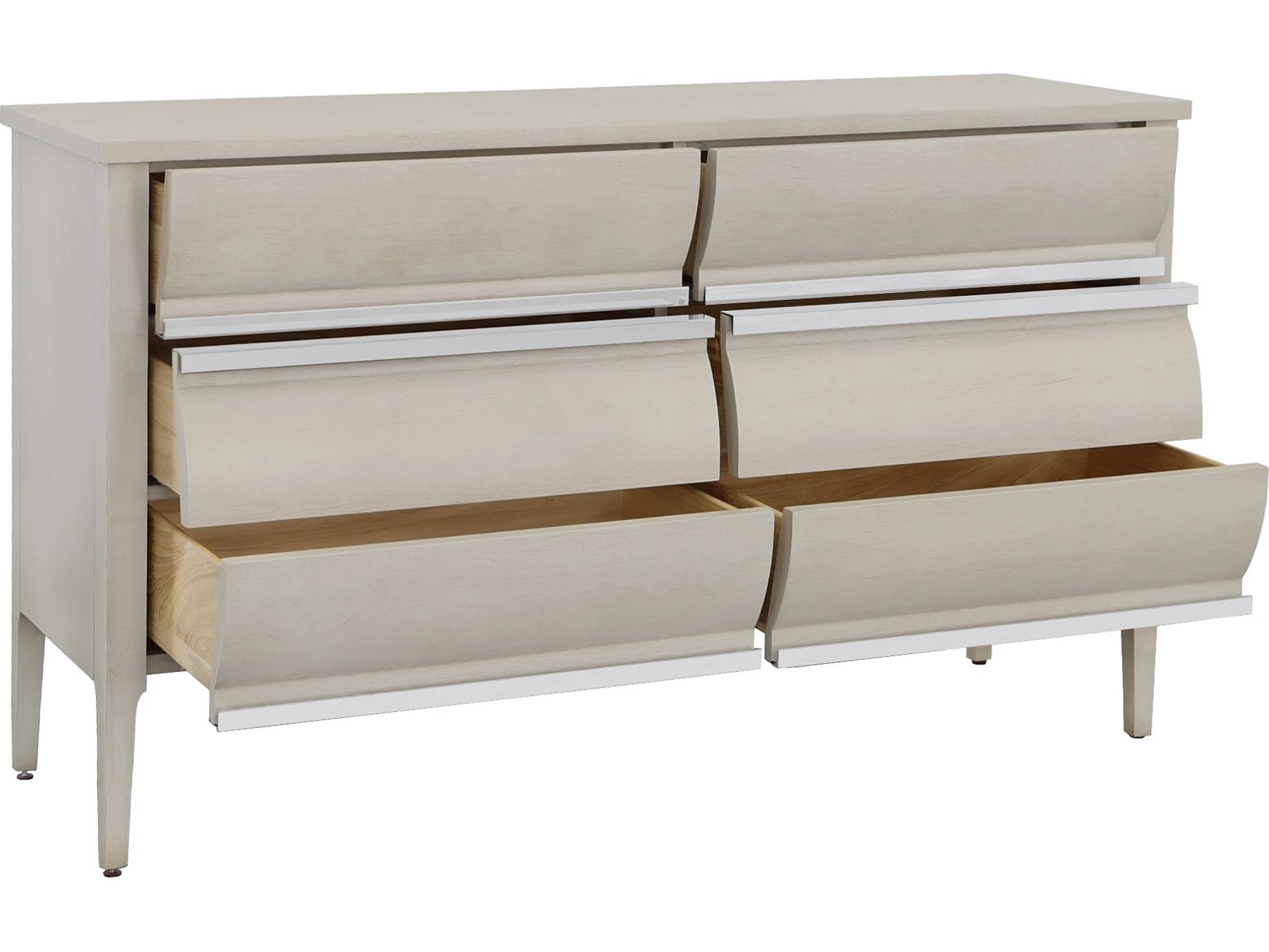 Fairfield Chair Libby Langdon For Fairfield 6-Drawers Gray Walnut Wood Double Dresser