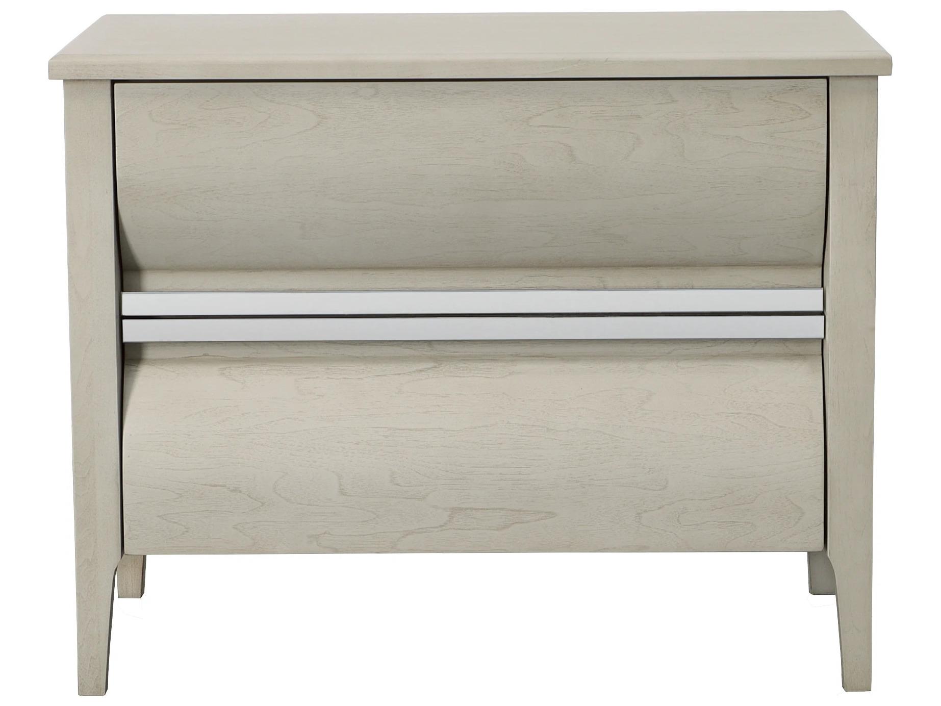 Fairfield Chair Libby Langdon For Fairfield 2-Drawers Gray Walnut Wood Nightstand