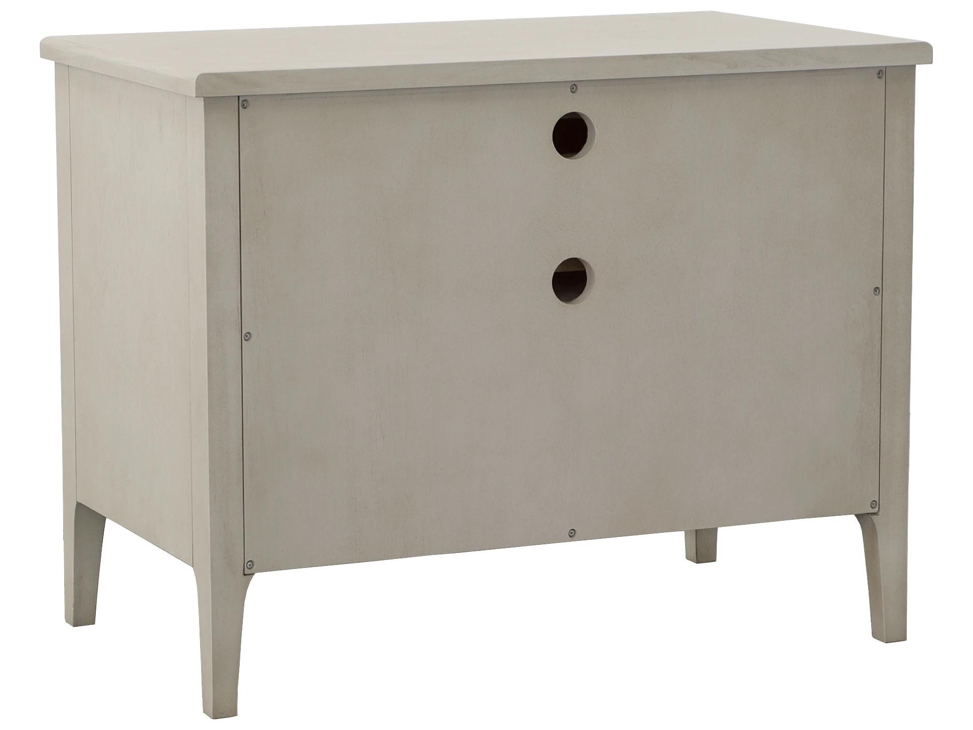 Fairfield Chair Libby Langdon For Fairfield 2-Drawers Gray Walnut Wood Nightstand