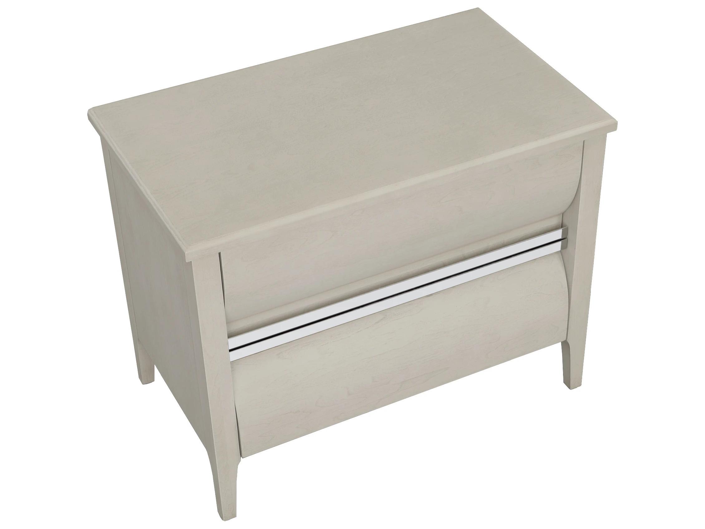 Fairfield Chair Libby Langdon For Fairfield 2-Drawers Gray Walnut Wood Nightstand